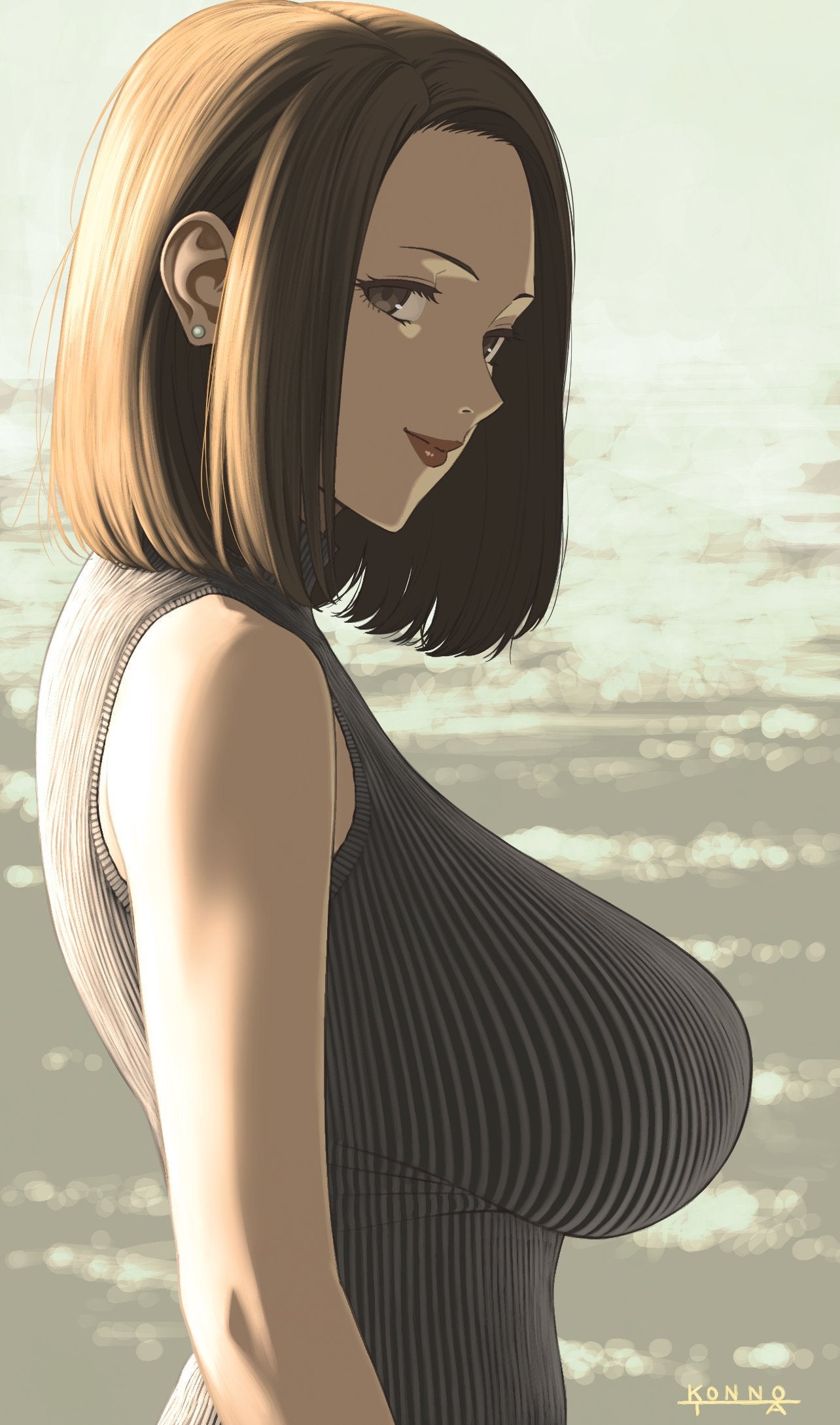 Big Boobs Short Hair Brunette Anime Girls Huge Breasts Anime 29520 Hot Sex Picture image picture