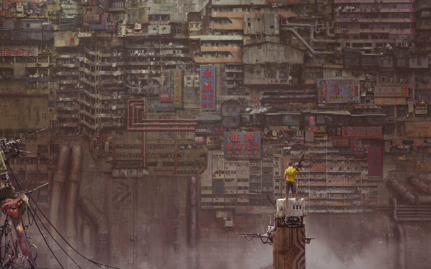 General 1440x900 apocalyptic Kuldar Leement cityscape artwork CGI