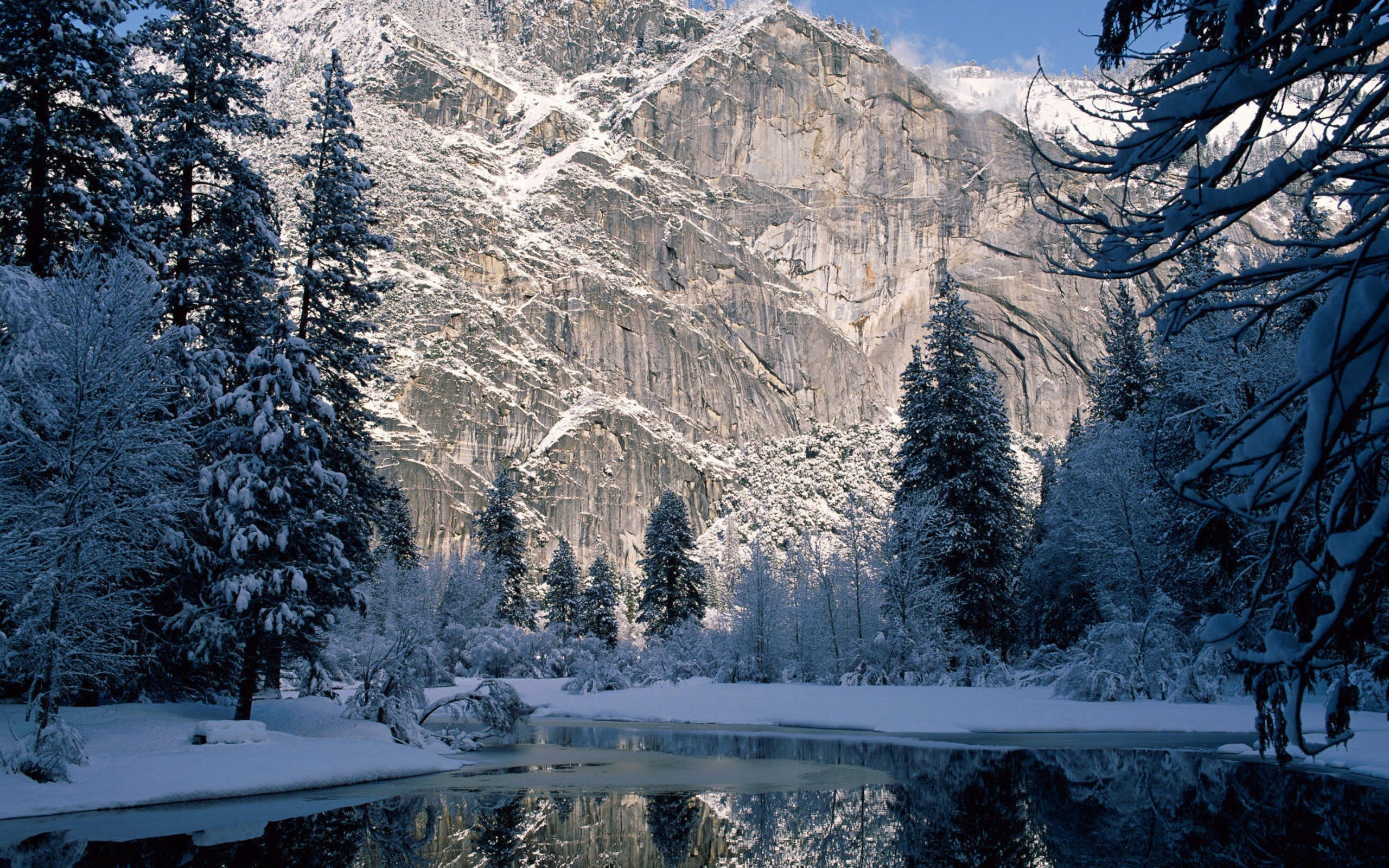General 2560x1600 mountains winter landscape river nature rocks cold snow ice outdoors water