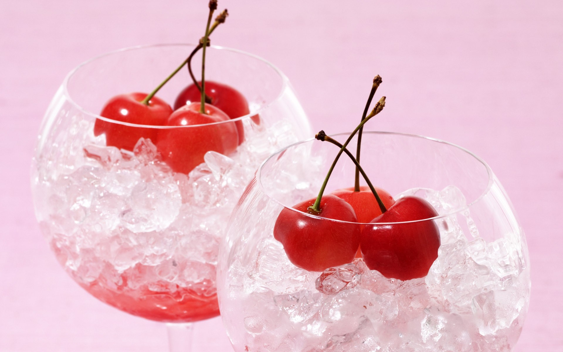 General 1920x1200 glass ice cherries fruit red food closeup drinking glass