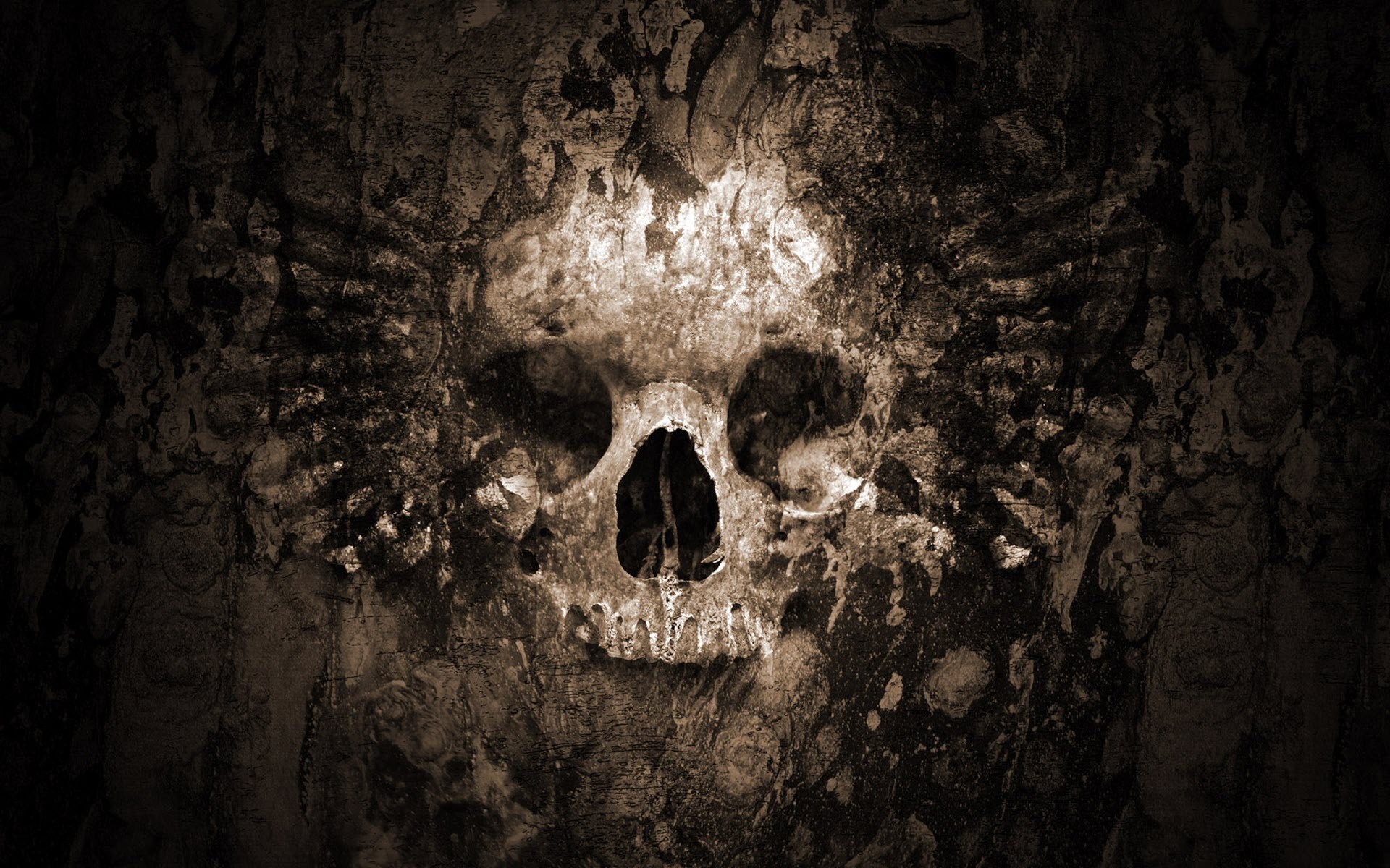 General 1920x1200 digital art minimalism skull dark artwork
