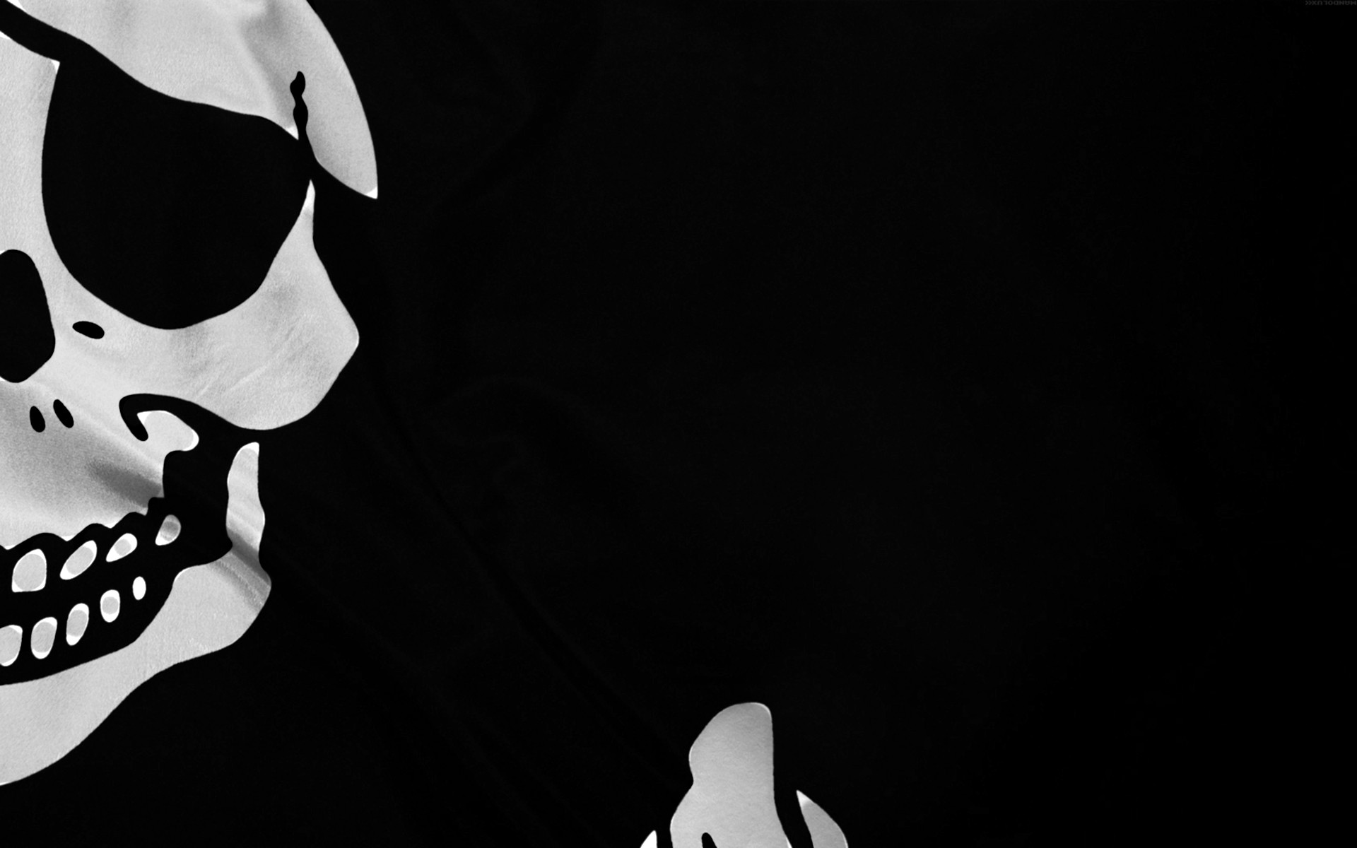 General 1920x1200 pirates flag skull simple background black background black eyepatches artwork minimalism