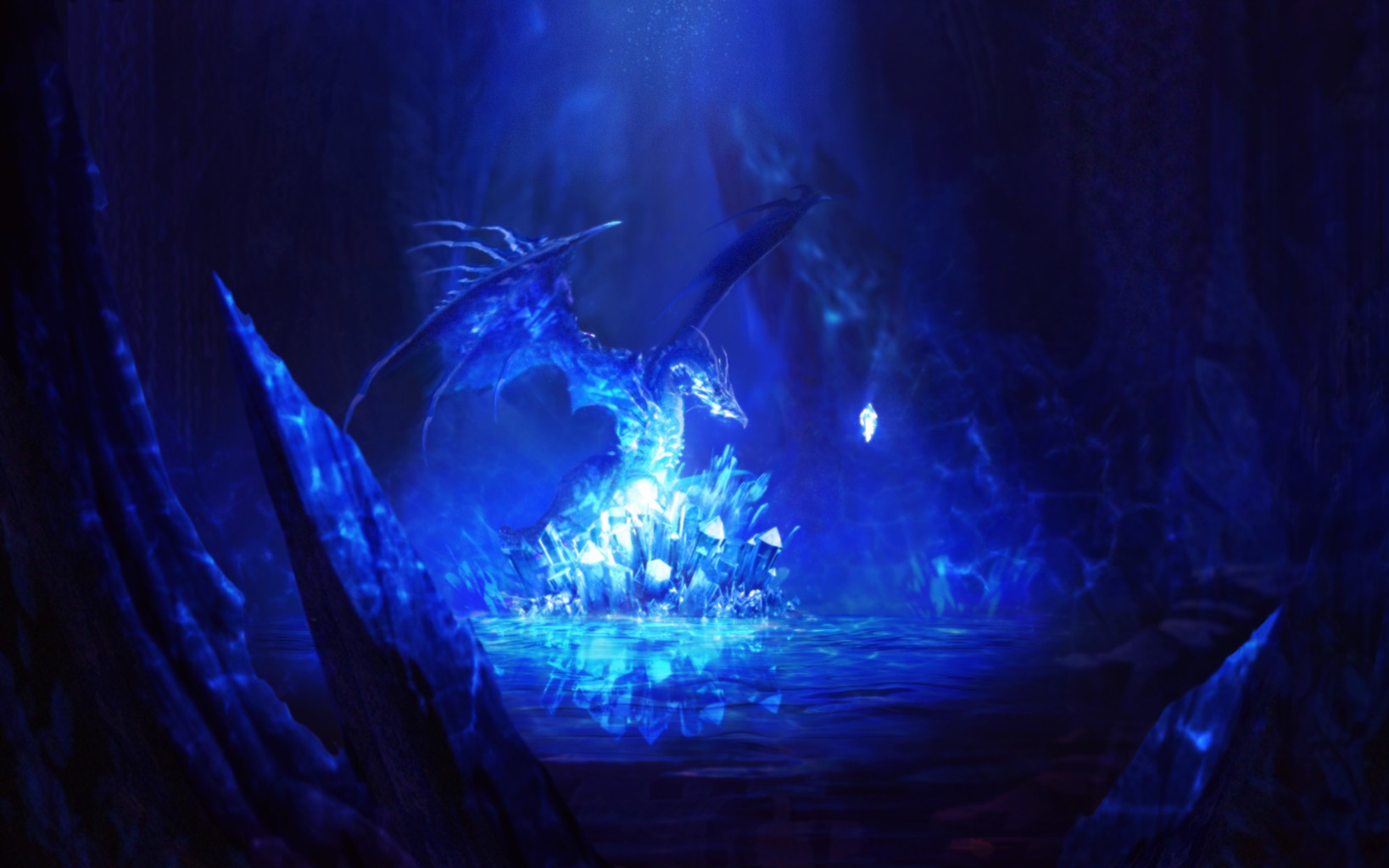 General 1638x1024 Aion dragon blue video games PC gaming video game art fantasy art NCSOFT