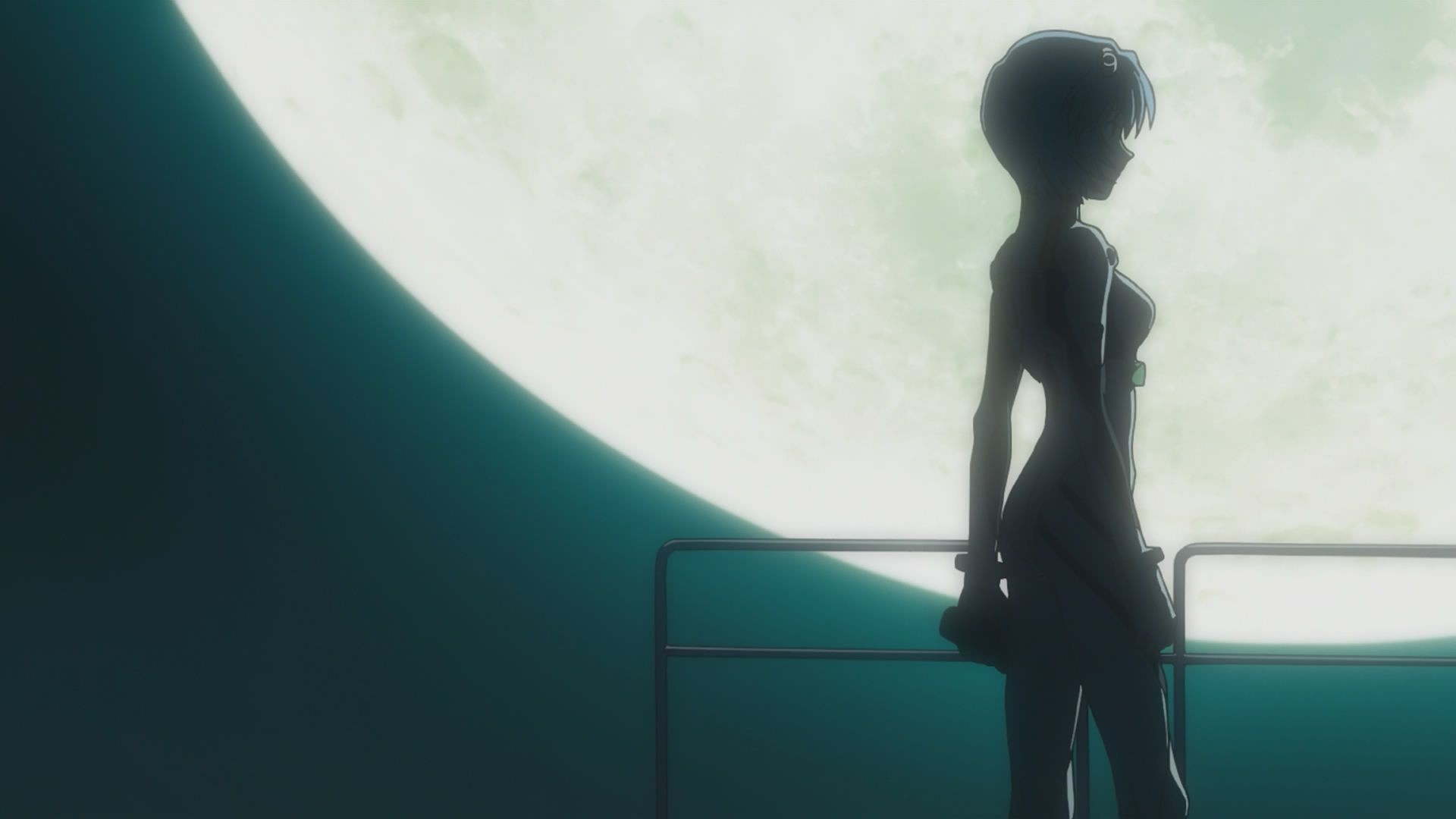 Anime 1920x1080 Neon Genesis Evangelion Ayanami Rei anime moonlight anime girls standing