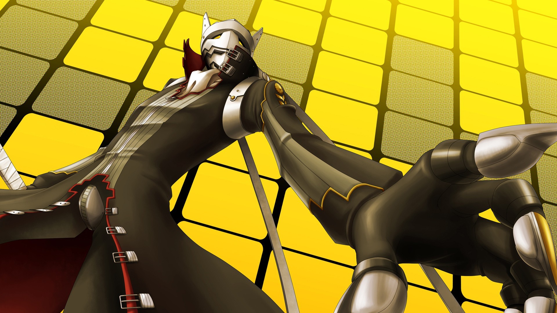 Anime 1920x1080 Persona series Persona 4 yellow background atlus video games video game art