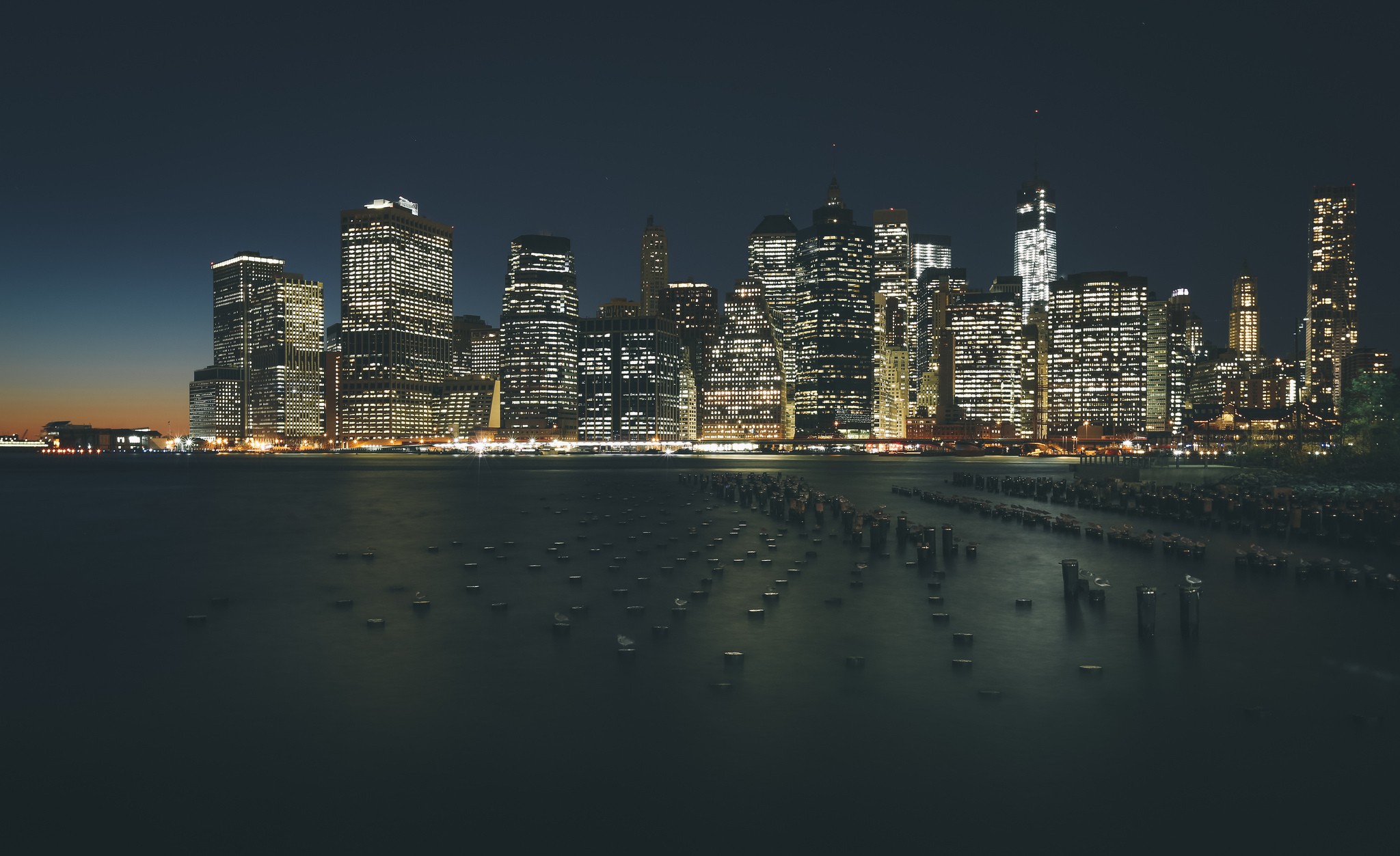 General 2048x1253 New York City Manhattan city lights cityscape USA