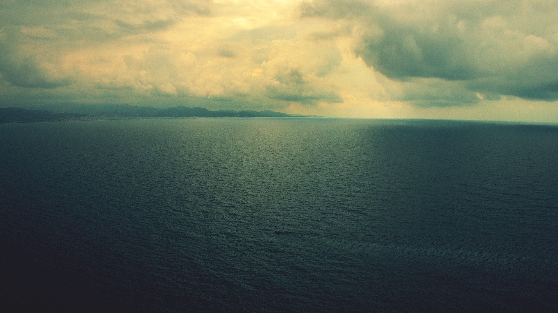 General 1920x1080 clouds sea sky nature aerial view landscape coast overcast lake horizon water loneliness