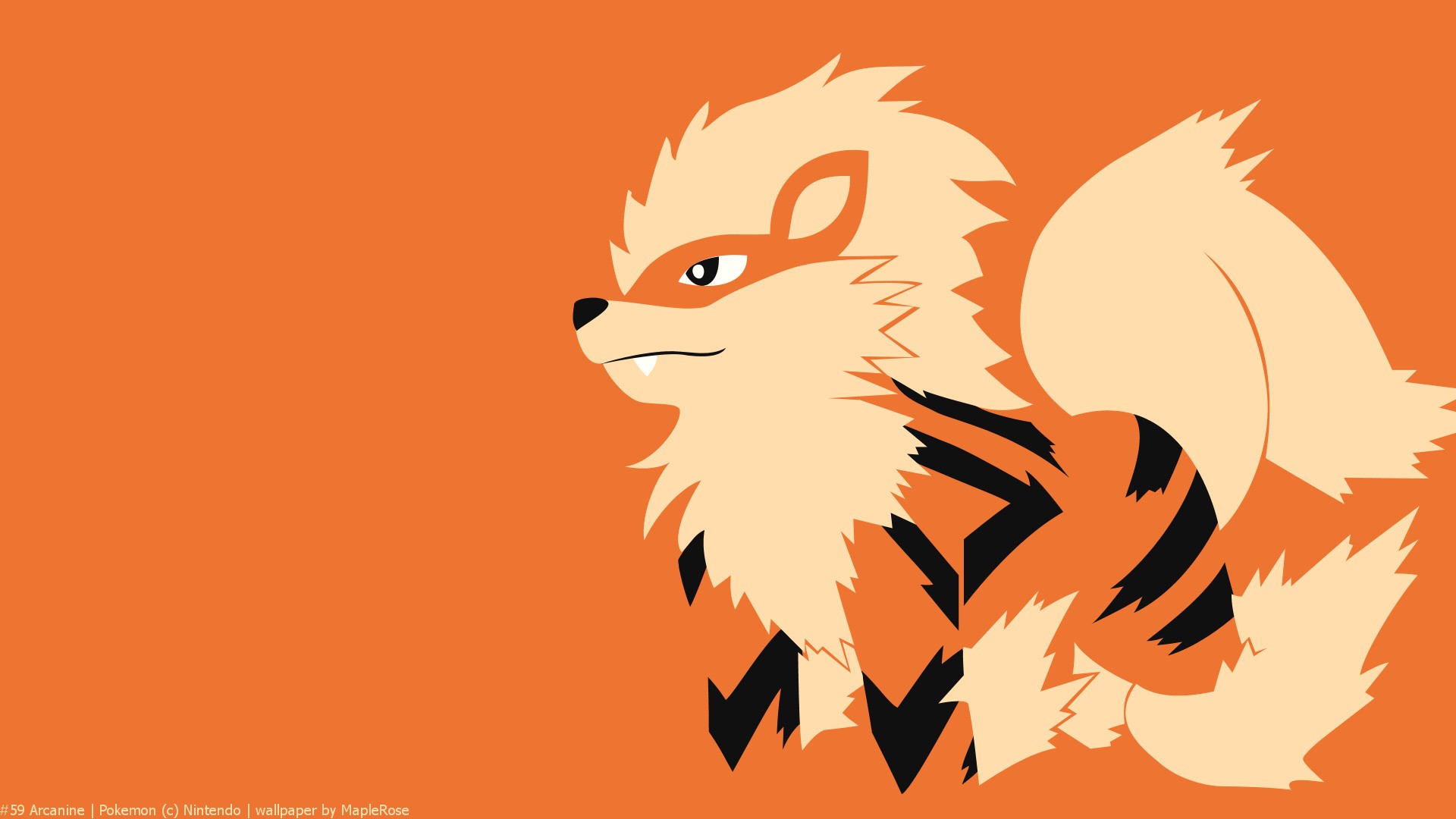 General 1920x1080 minimalism animals artwork orange orange background Pokémon video game characters