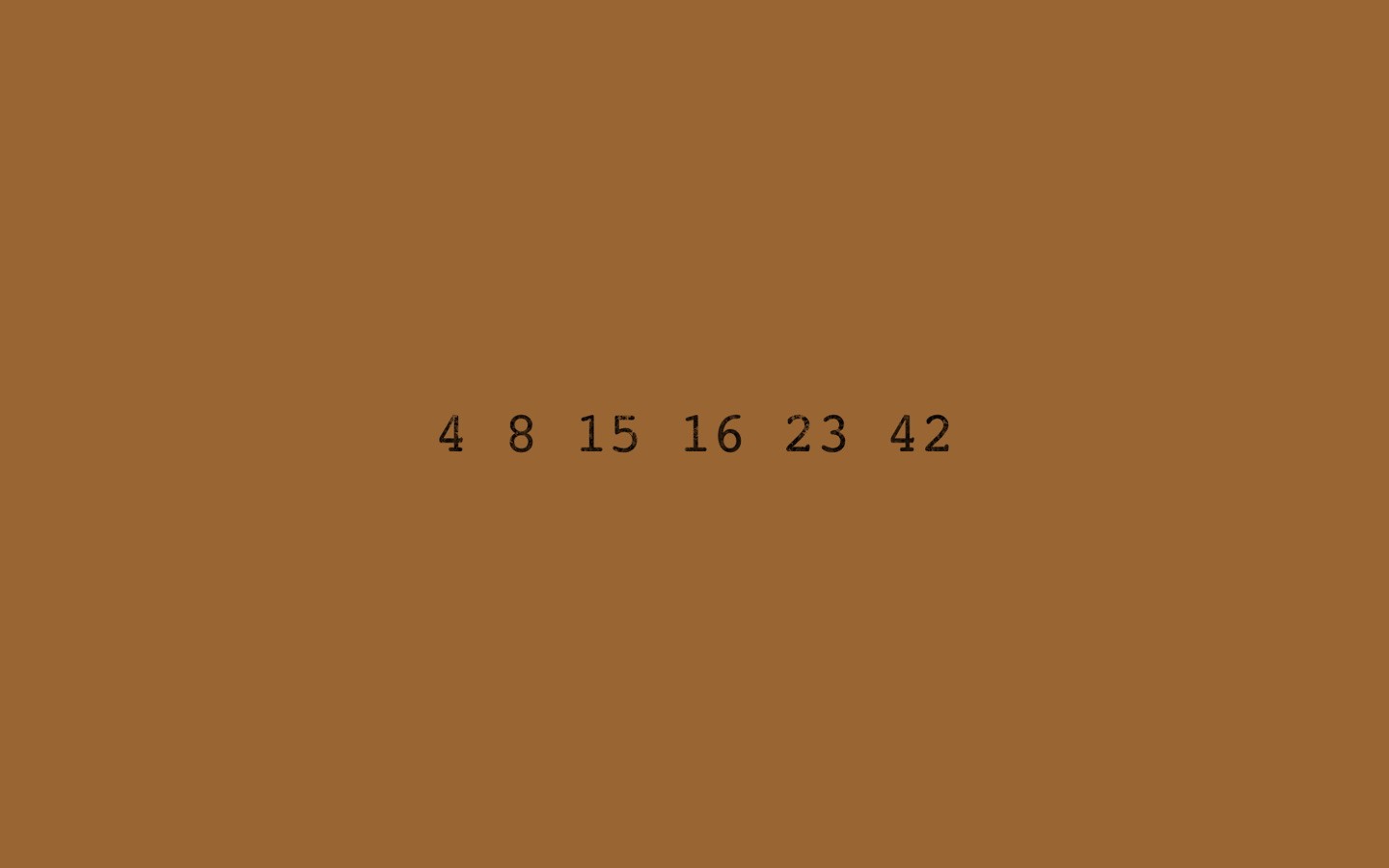 General 1440x900 numbers Lost brown background minimalism simple background TV series