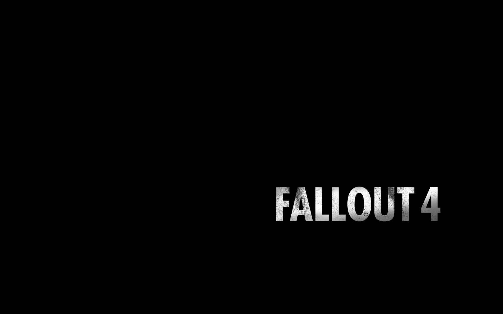 General 1680x1050 Fallout 4 Fallout typography black background minimalism PC gaming simple background video games