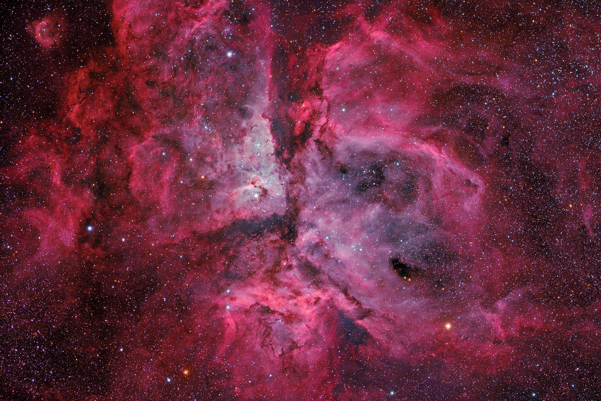 General 2048x1365 space stars nebula red space art digital art