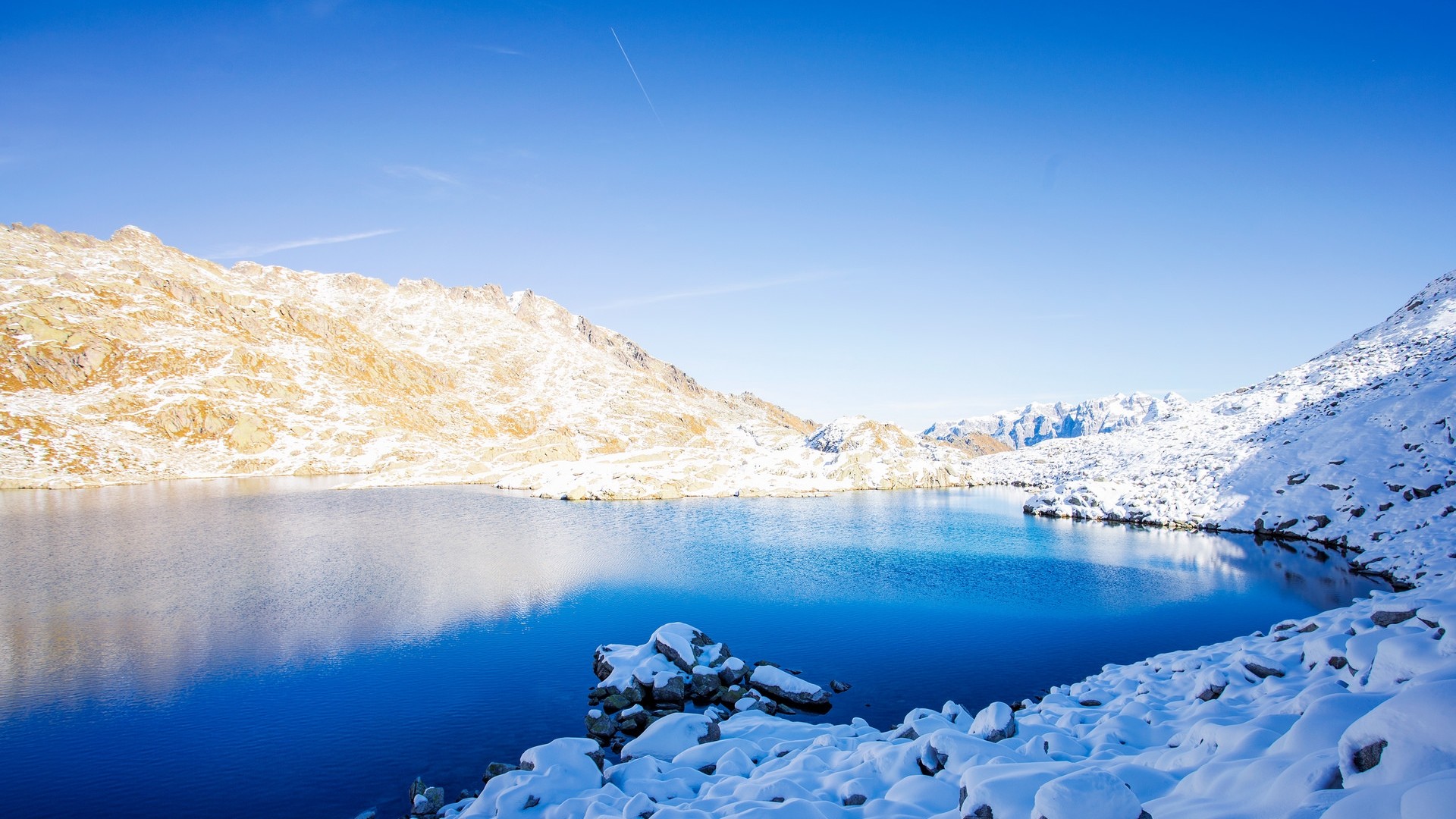 General 1920x1080 winter lake mountains landscape snow nature cold ice outdoors