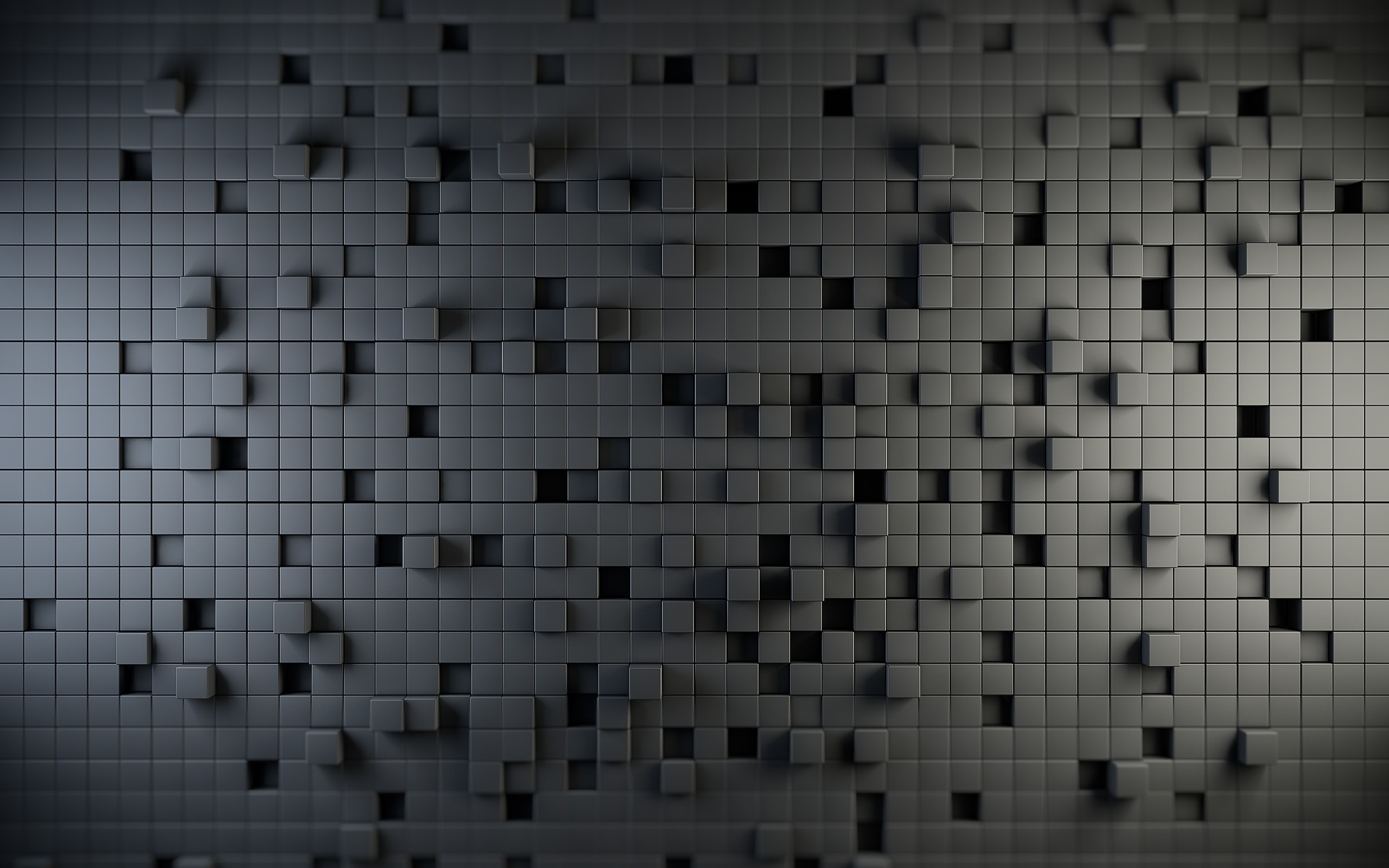General 2560x1600 gray cube digital art abstract CGI geometry texture 3D Blocks 3D Abstract