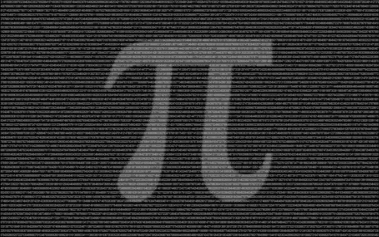 General 1280x800 mathematics pi numbers typography