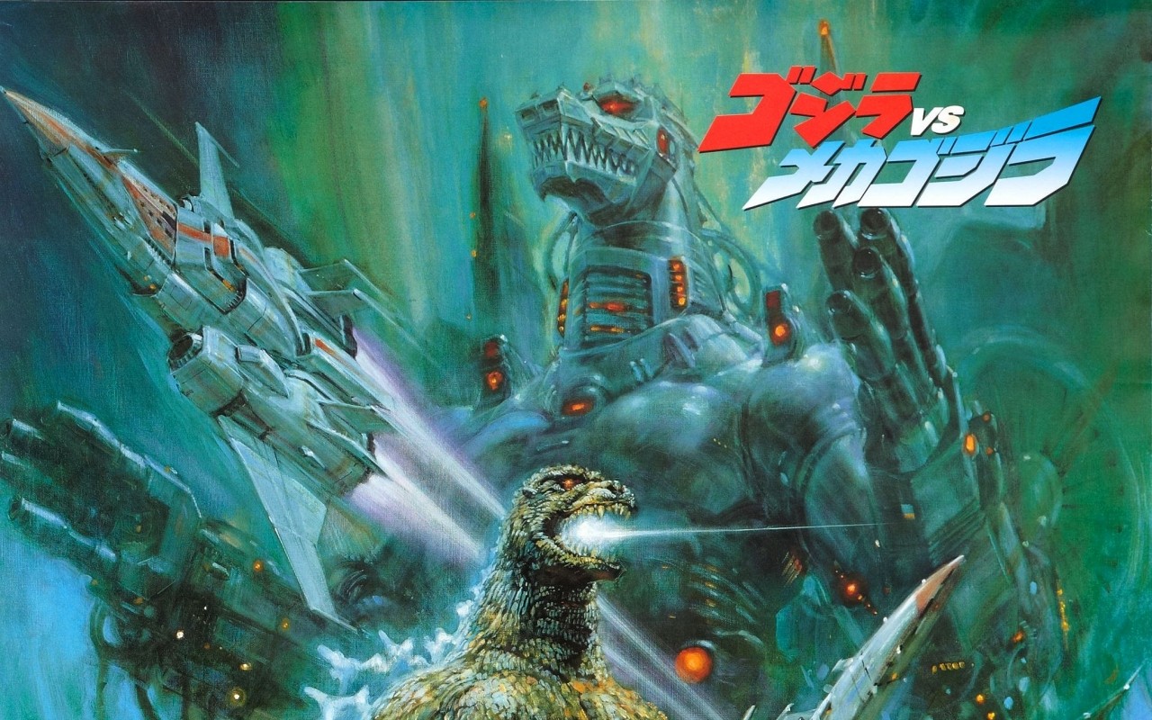 General 1280x800 Godzilla movie poster vintage movies creature digital art