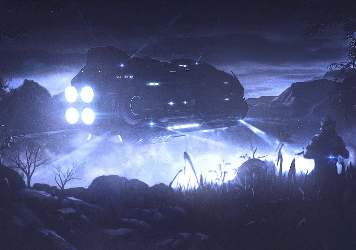 General 1155x811 science fiction vehicle dark night artwork