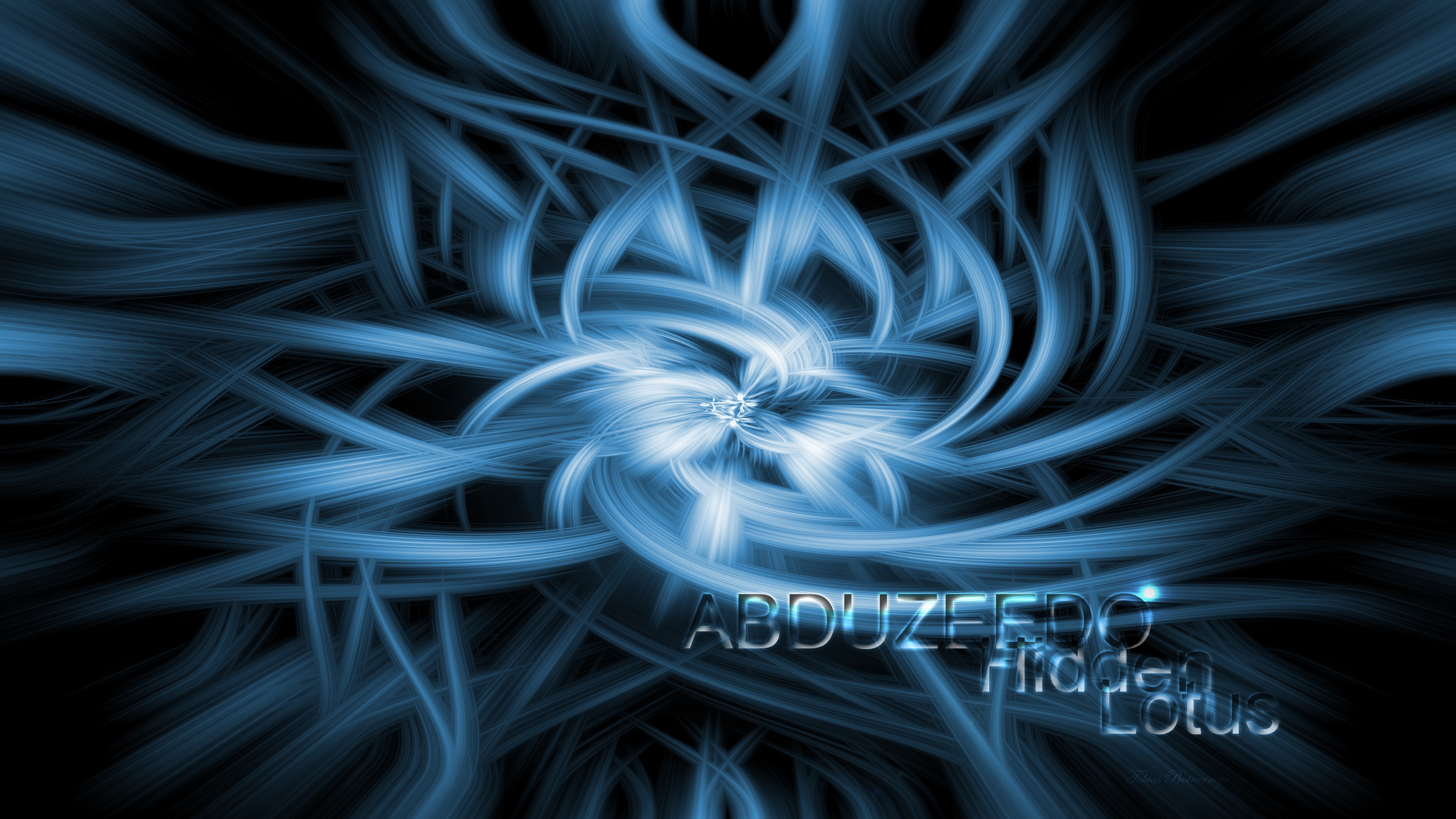 General 3840x2160 abstract shapes blue digital art swirls