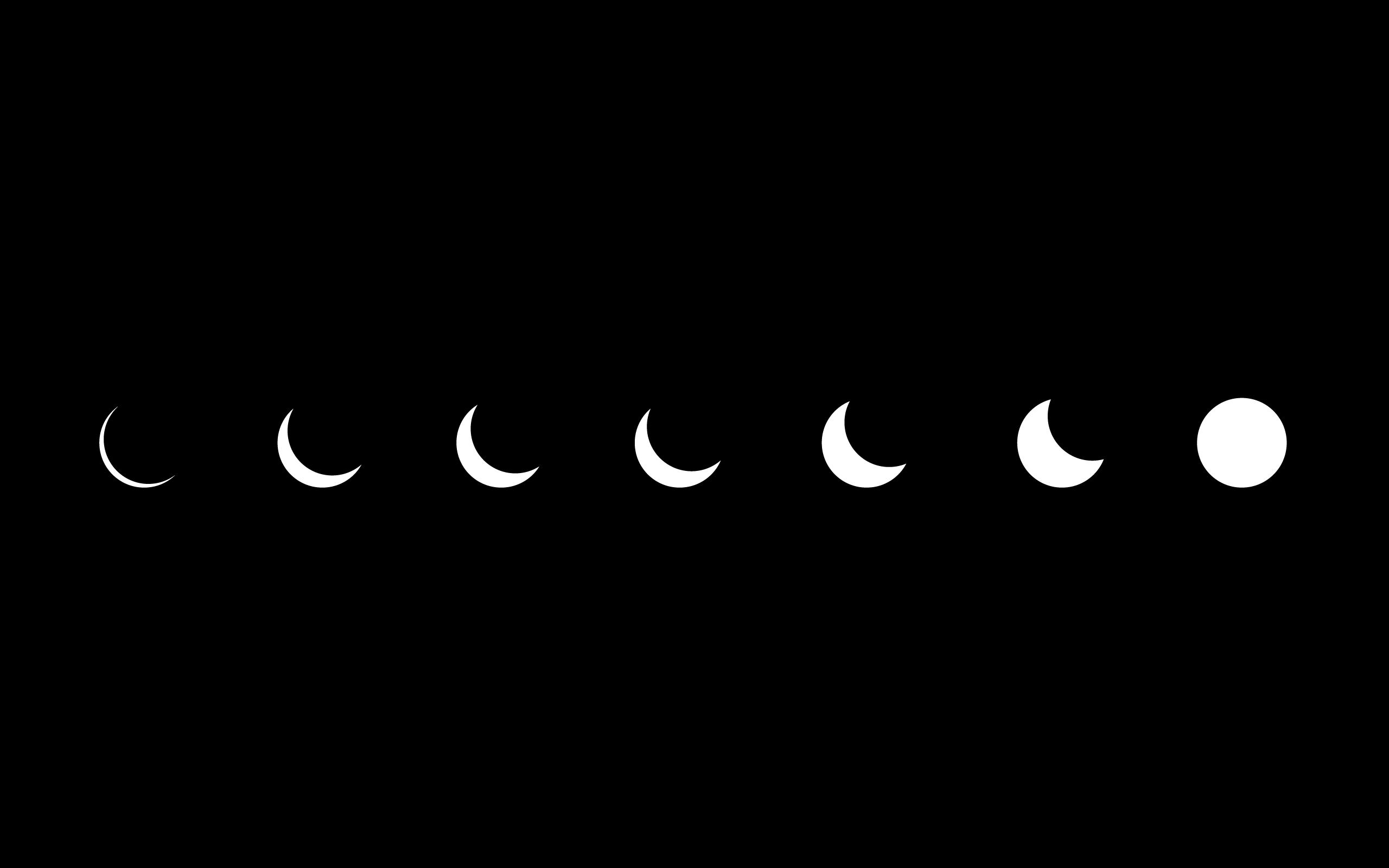 General 2560x1600 minimalism artwork black background black white monochrome Moon eclipse 