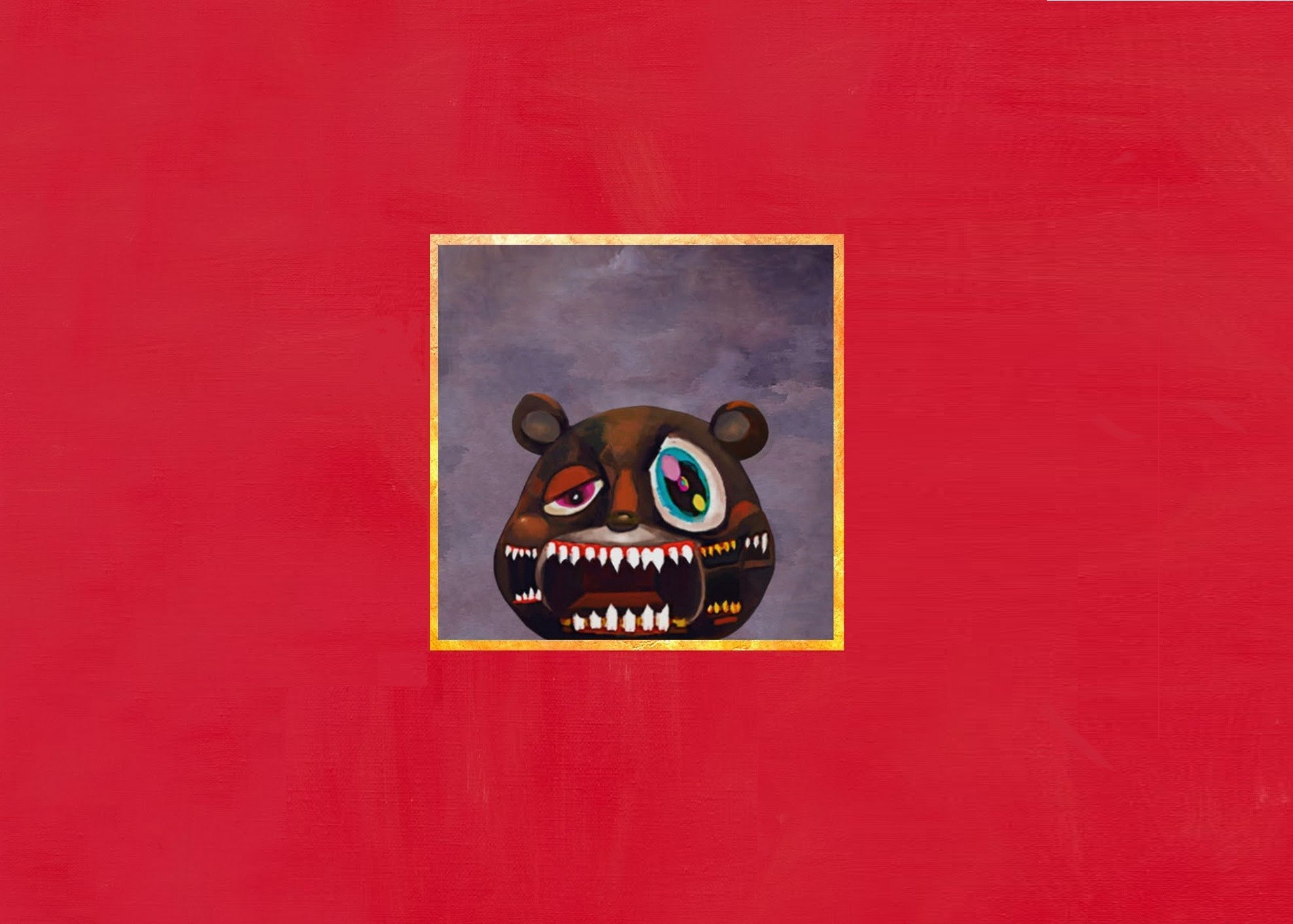 General 1976x1412 hip hop Kanye West simple background red background