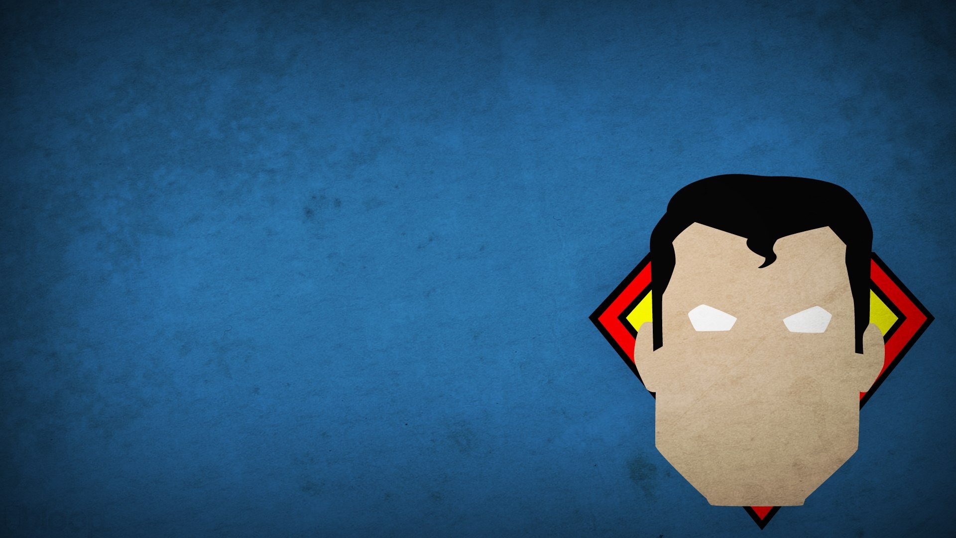 General 1920x1080 Superman minimalism Blo0p blue background superhero DC Comics face Clark Kent