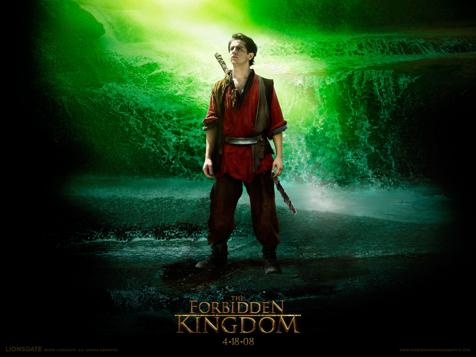 General 1600x1200 movies The Forbidden Kingdom men green movie poster 2008 (Year) fantasy men