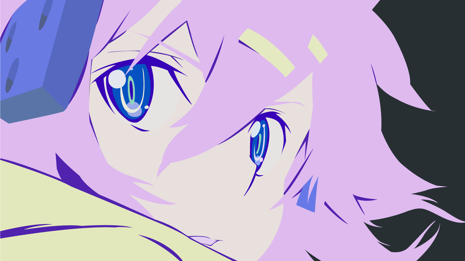 Anime 1920x1080 Sword Art Online Asada Shino anime vectors anime girls blue eyes face closeup pink hair