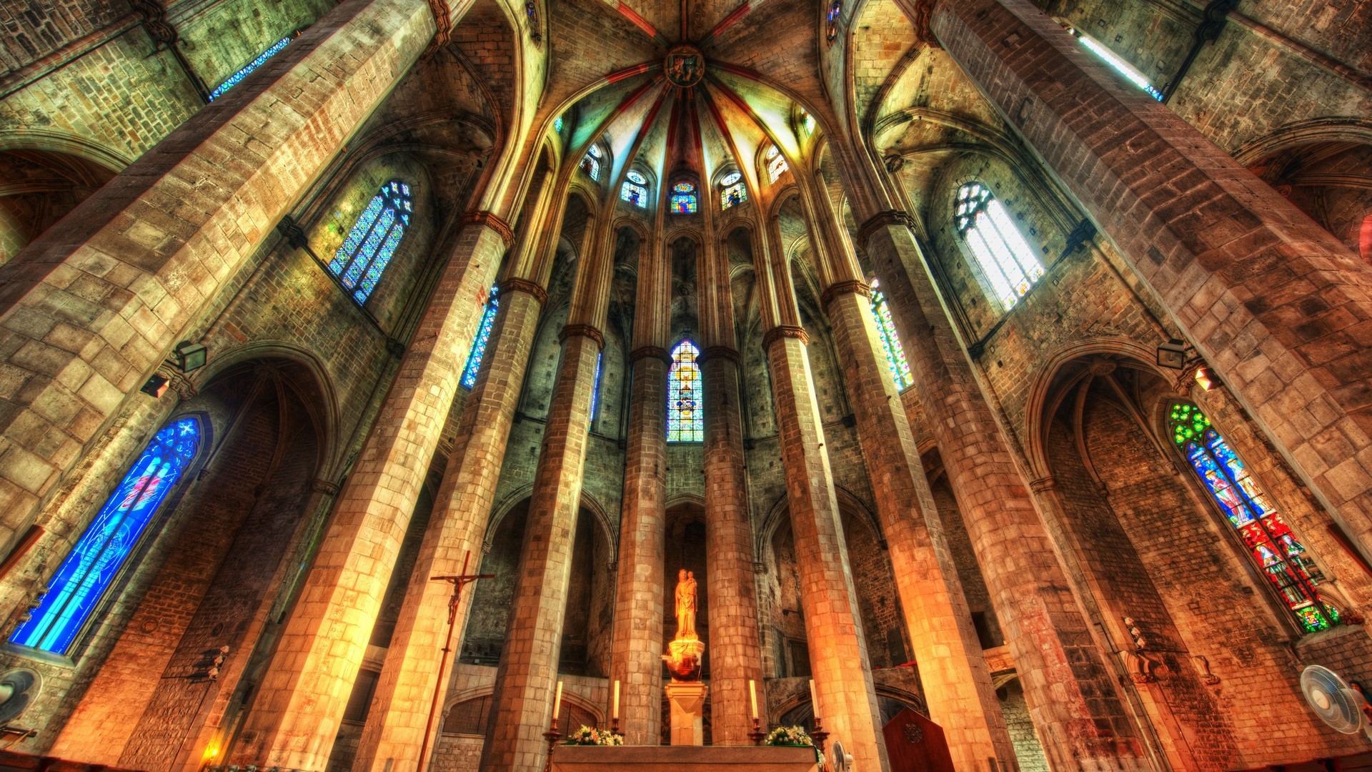 General 1920x1080 HDR indoors church Barcelona Spain architecture