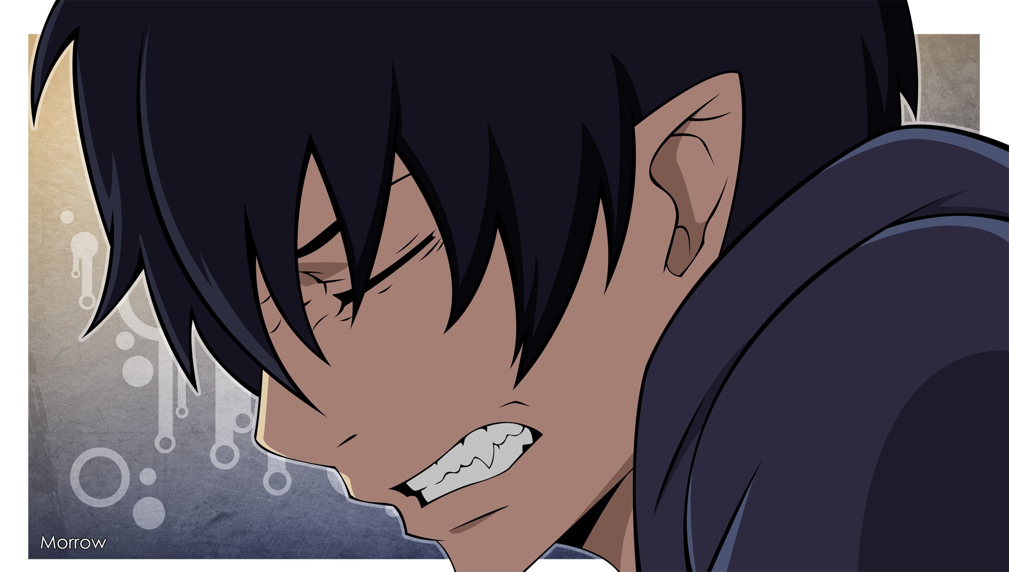 Anime 2000x1134 Blue Exorcist anime anime boys Okumura Rin painful