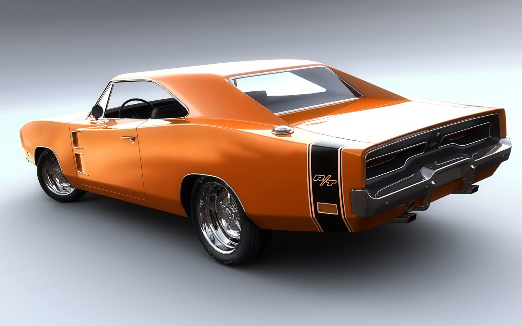 General 1680x1050 Dodge Charger orange car vehicle orange cars simple background Dodge muscle cars American cars