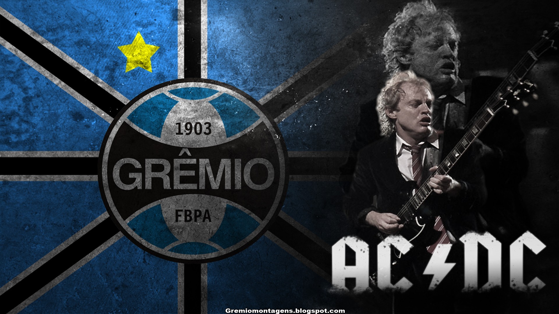 General 1920x1080 AC/DC Gremio Porto Alegre music 1903 (year) logo guitar men band logo
