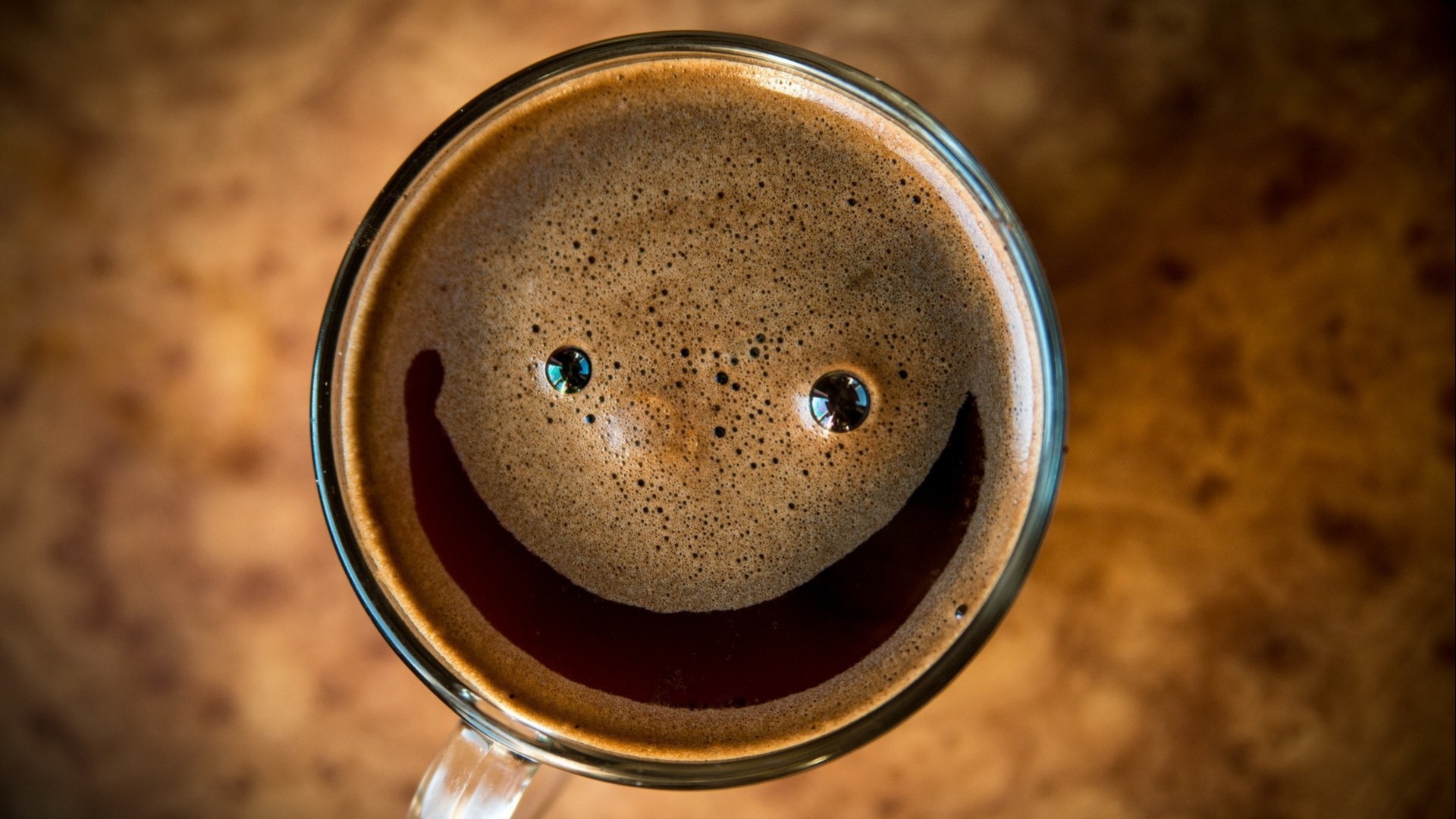 General 1920x1080 coffee top view smiling humor brown cup closeup
