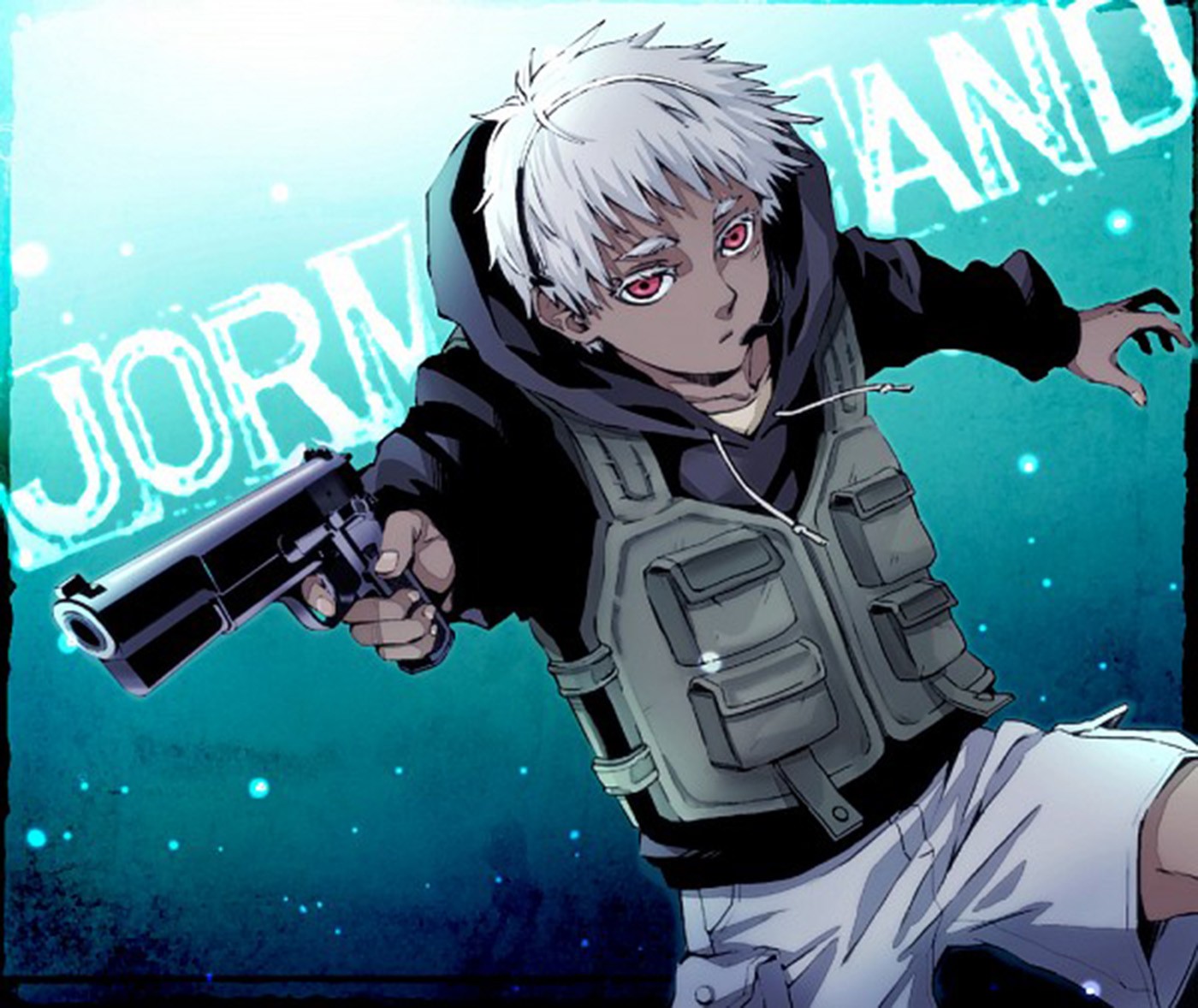 Anime 1400x1178 anime boys gun anime Jonathan Mar  cyan