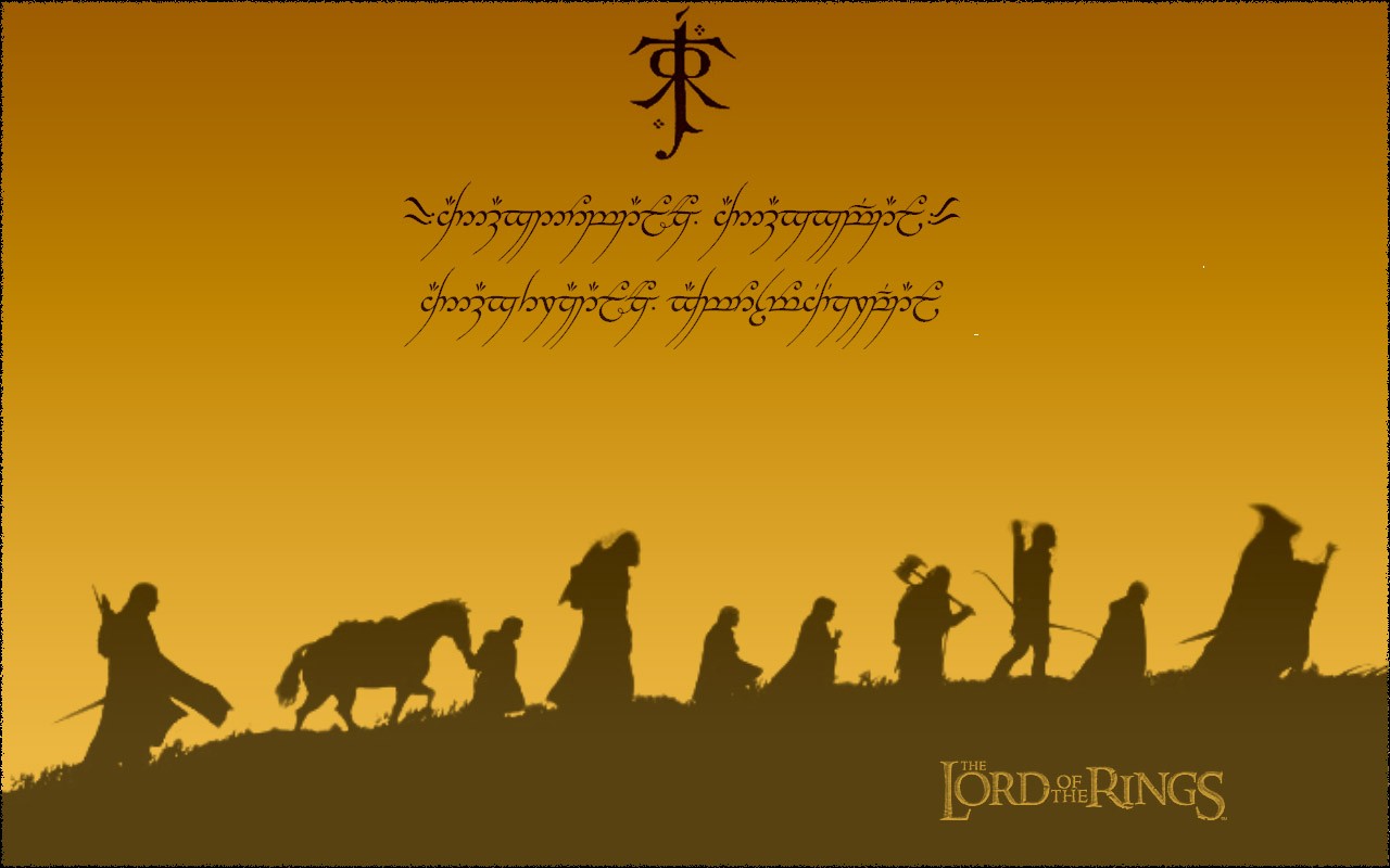 General 1280x800 The Lord of the Rings The Lord of the Rings: The Fellowship of the Ring yellow background movies