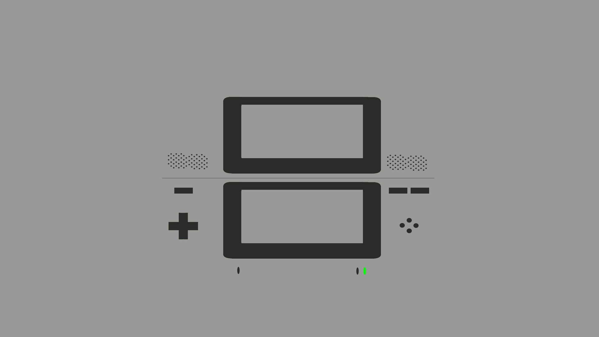 General 1920x1080 minimalism video games consoles gray gray background Nintendo simple background Nintendo DS