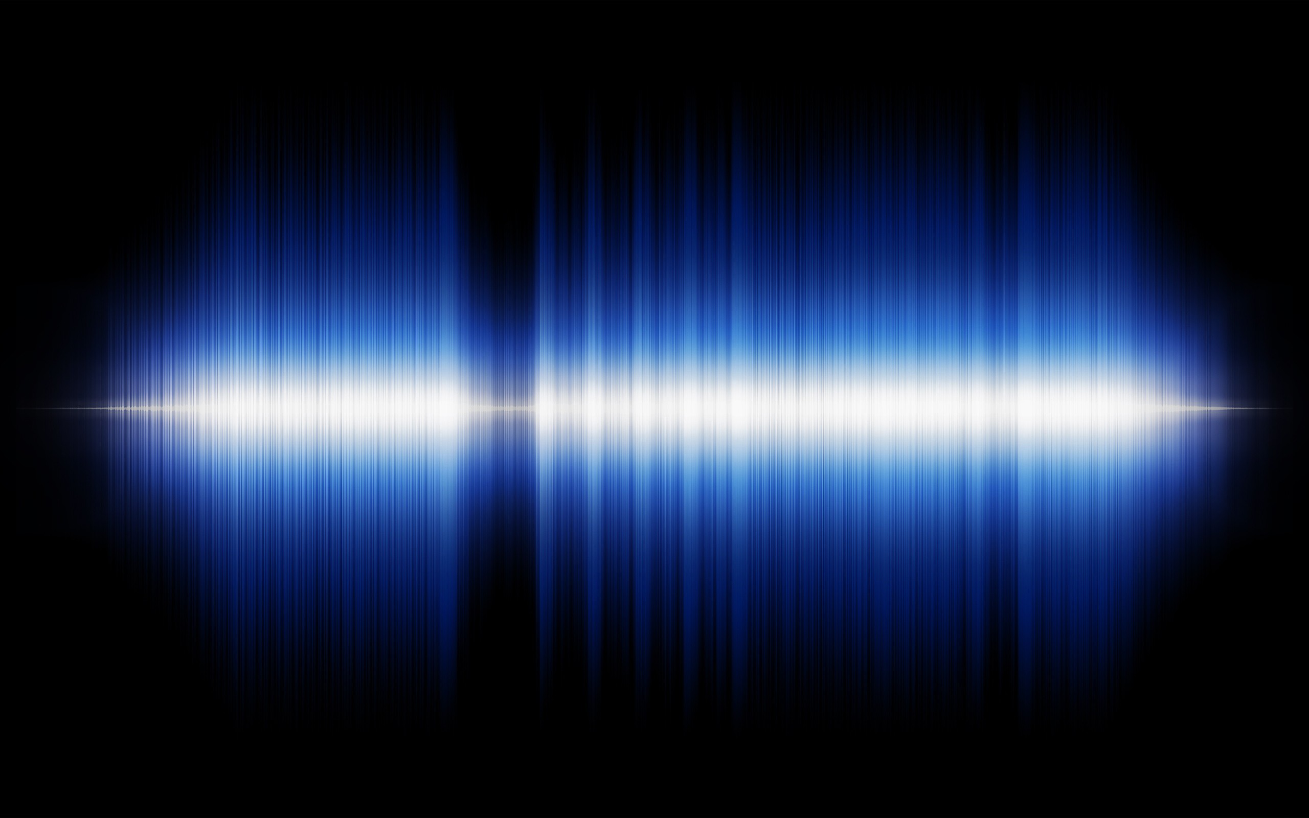 General 2560x1600 sound lines blue digital art audio spectrum black background