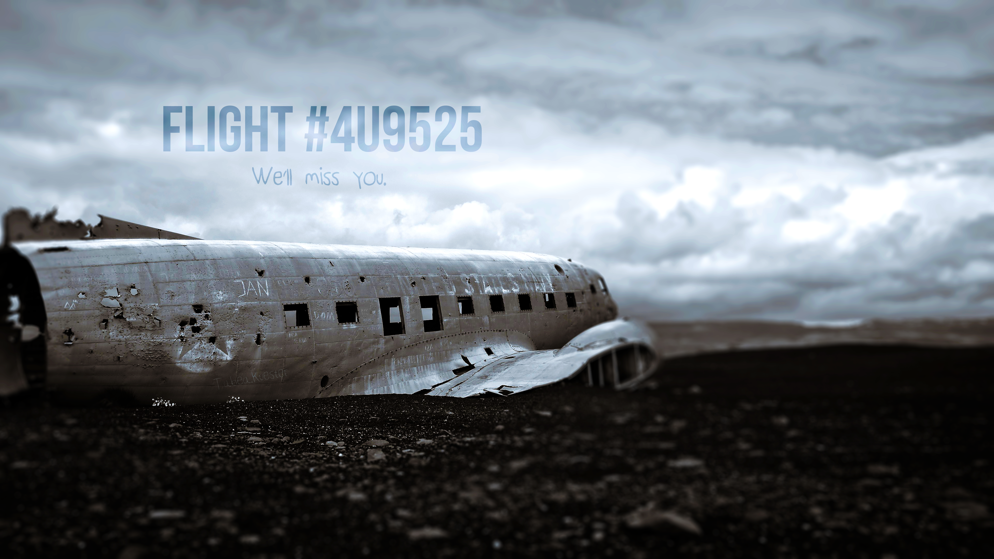 General 3840x2160 airplane crash death DeviantArt typography vehicle aircraft wreck