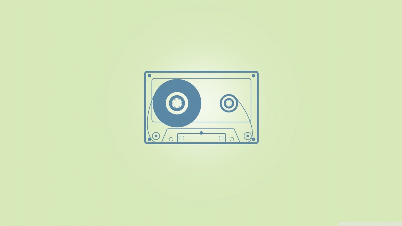 General 1366x768 minimalism cassette audio music tape simple background gradient