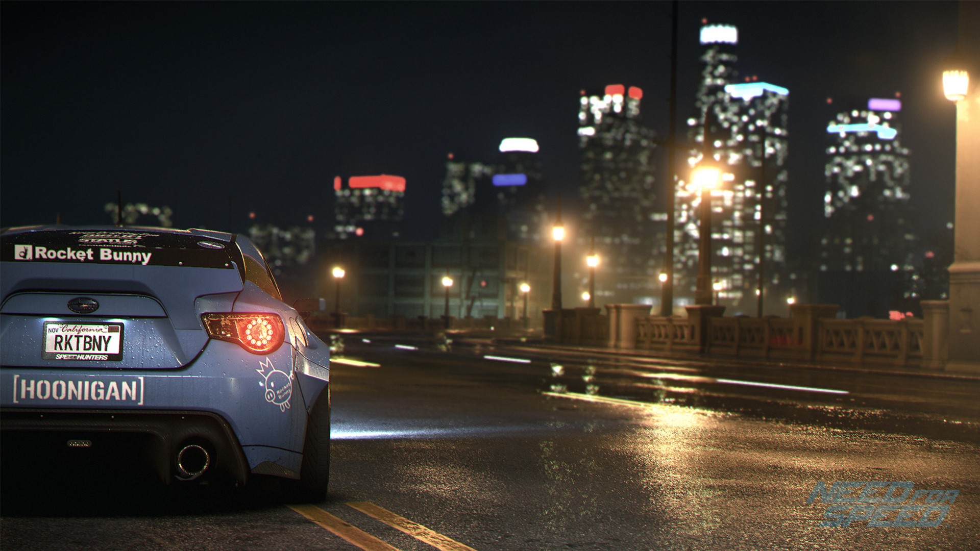 General 1920x1080 Need for Speed video games car Toyobaru rear view wet road 2015 (Year) vehicle Subaru night urban