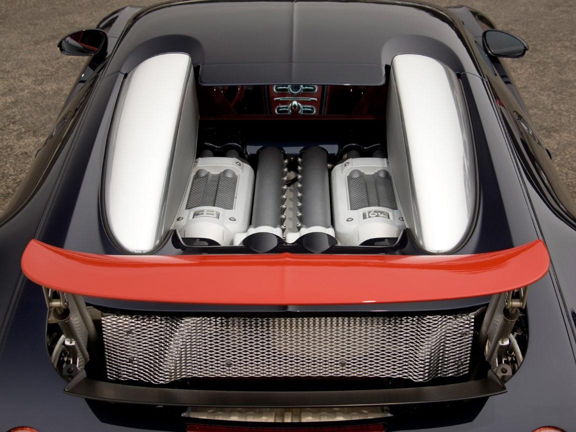 General 1152x864 Bugatti Veyron car Bugatti vehicle black cars car spoiler French Cars Volkswagen Group Hypercar
