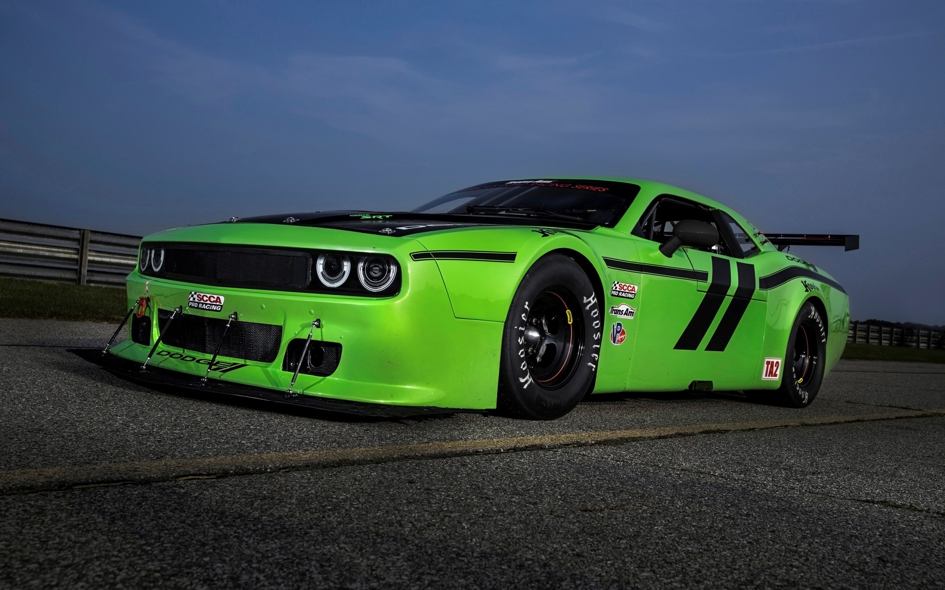 General 1920x1200 Dodge Challenger Dodge green cars vehicle car muscle cars American cars Stellantis race cars