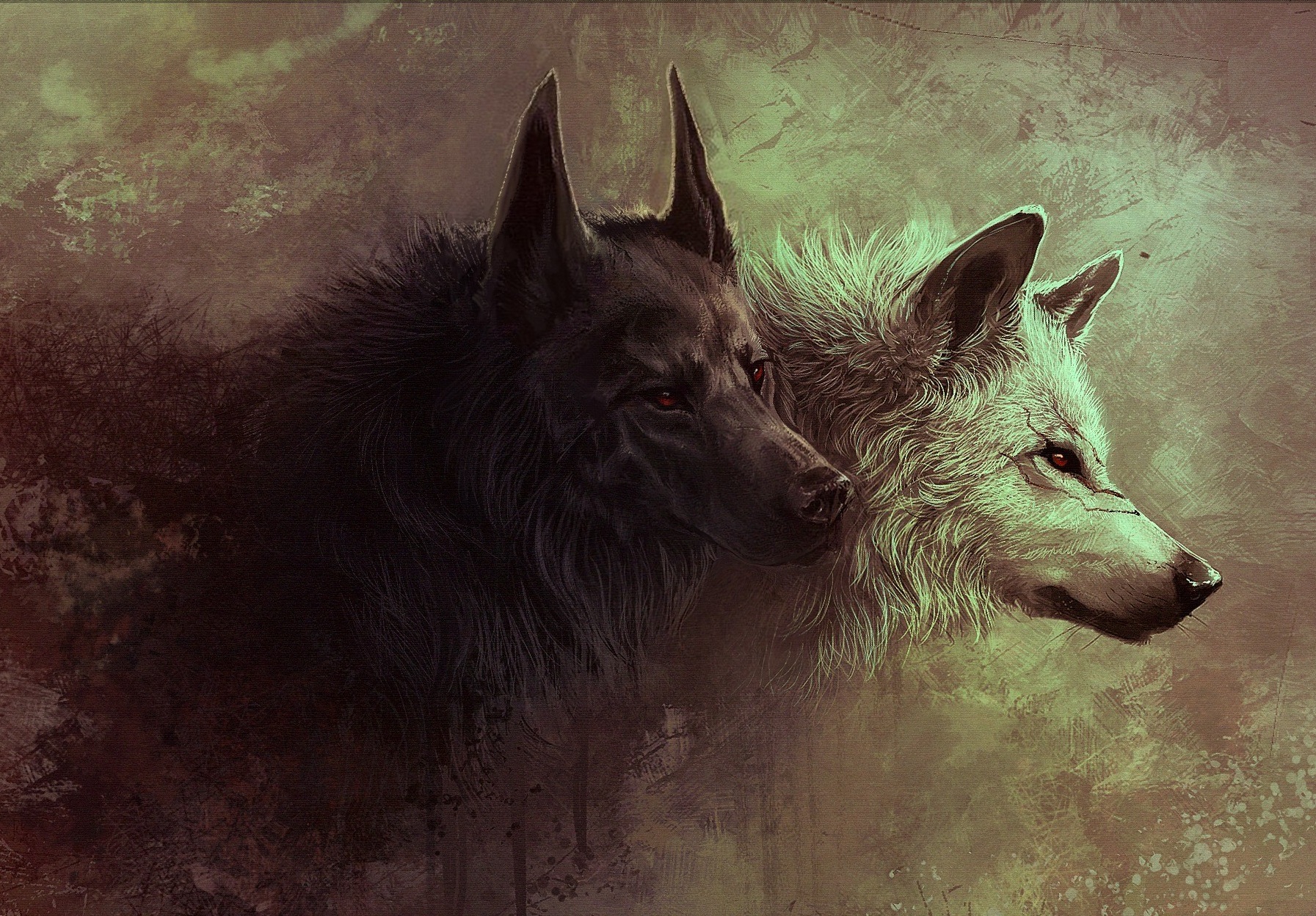 General 1793x1248 wolf digital art fantasy art artwork animals mammals