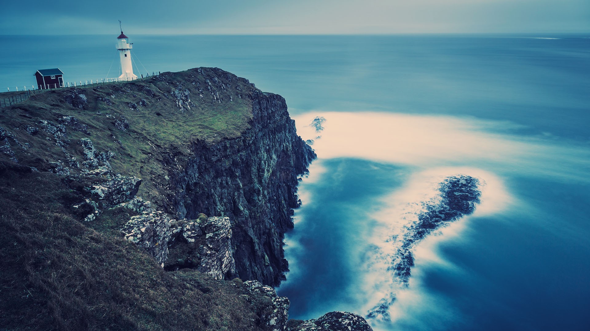 General 1920x1080 landscape lighthouse sea cliff nature