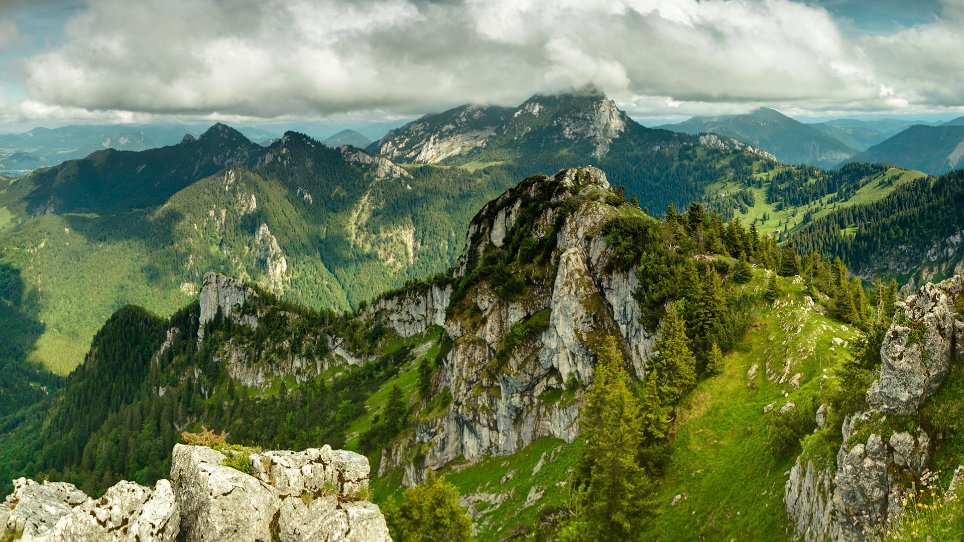 General 1920x1080 landscape mountains forest nature Alps rocks rock formation