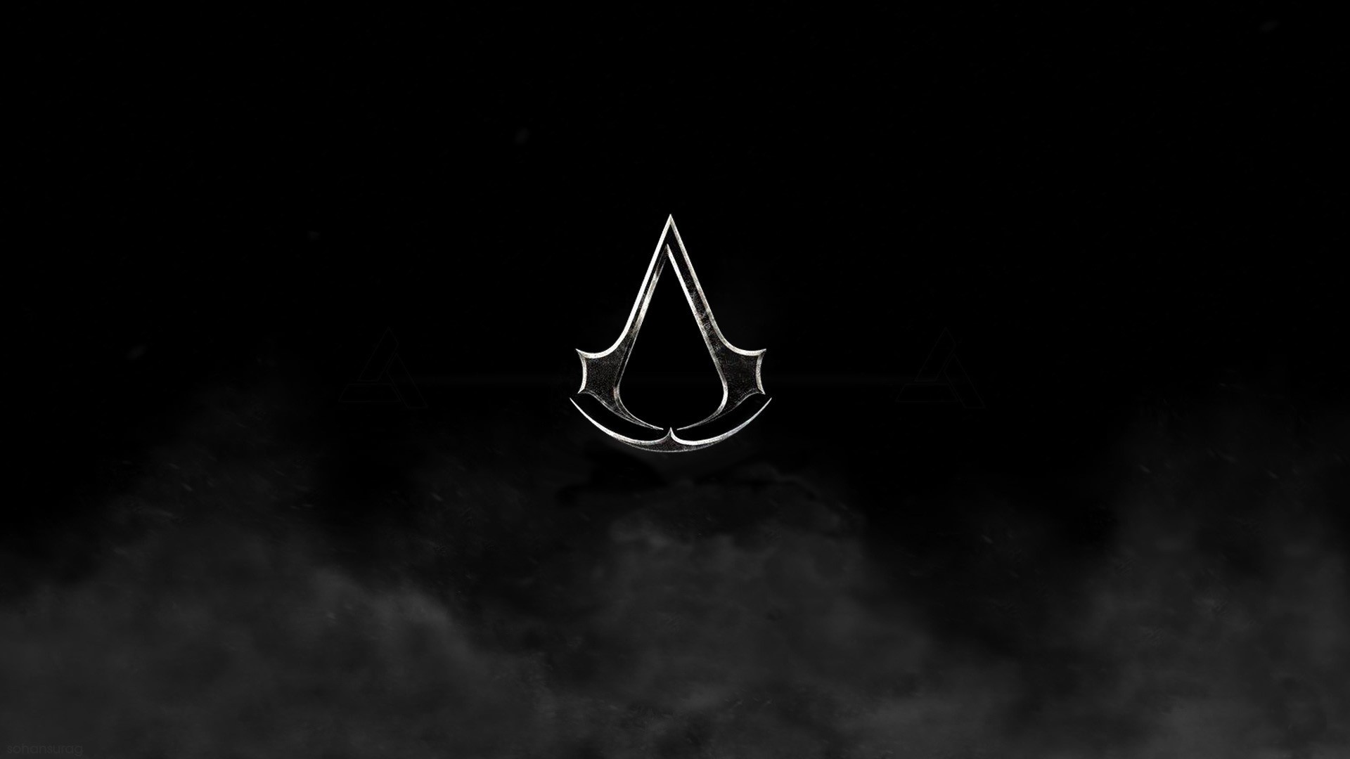 General 1920x1080 video games logo monochrome Assassin's Creed simple background PC gaming