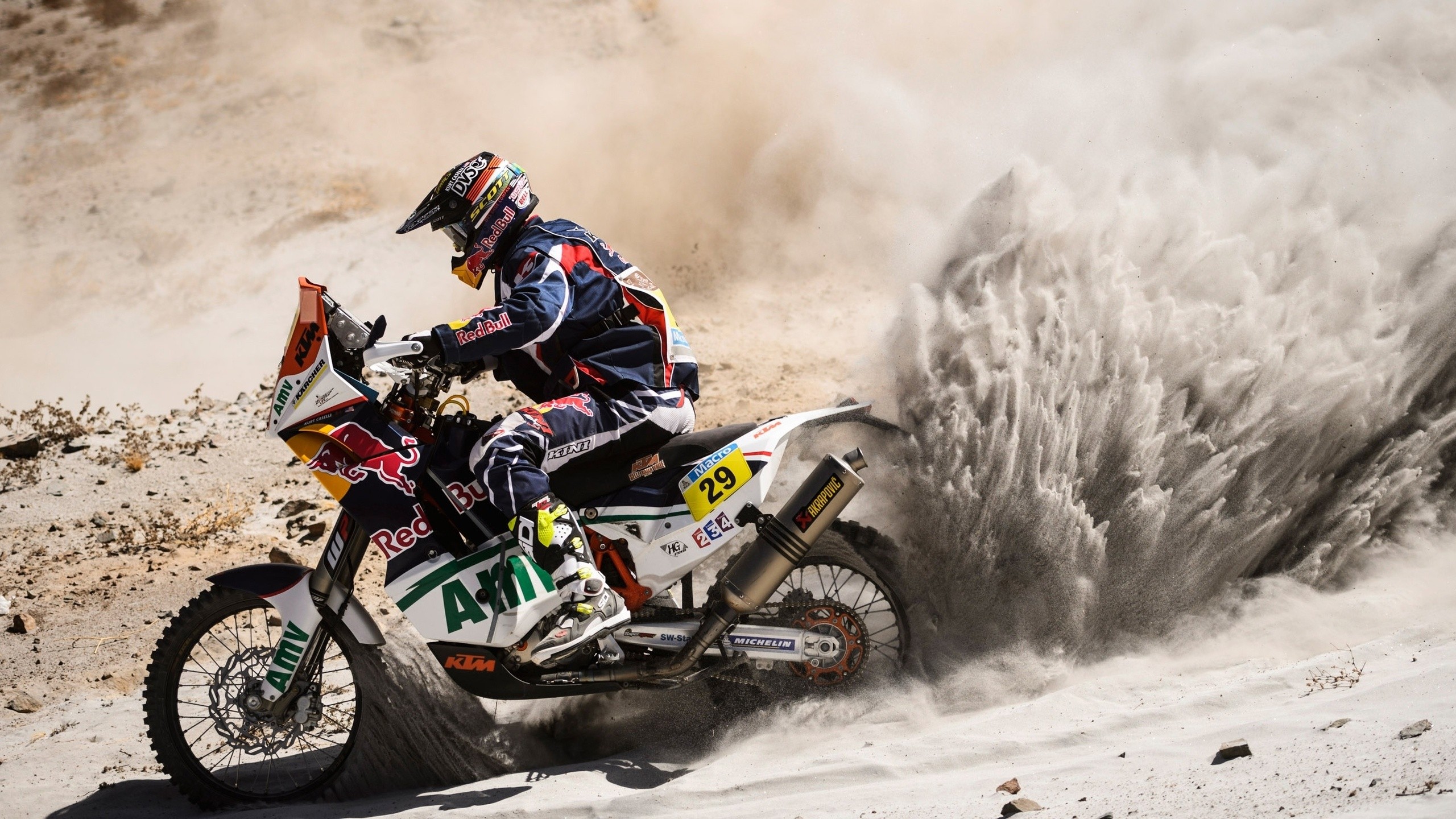 General 2560x1440 motorcycle KTM Red Bull Dakar dirt bikes dirt sand vehicle sport British motorcycles