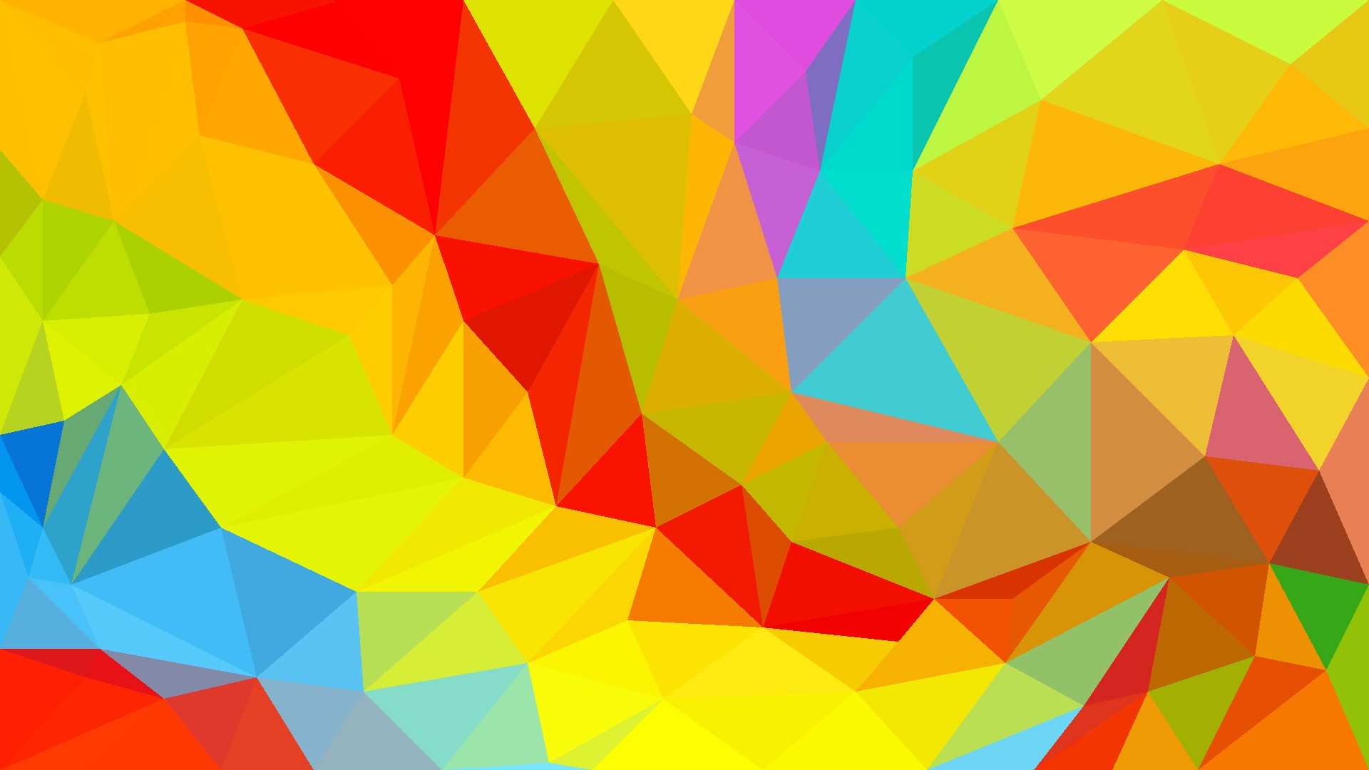 General 1920x1080 digital art colorful low poly abstract geometric figures