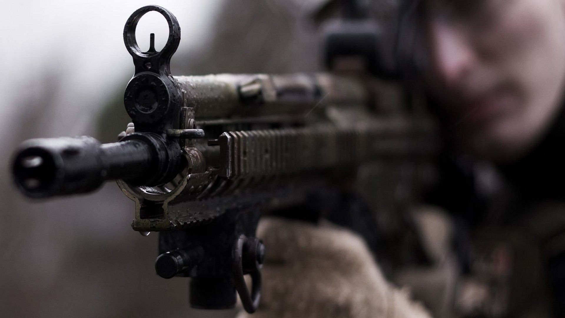 General 1920x1080 SIG SG 550 weapon military soldier closeup Swiss firearms