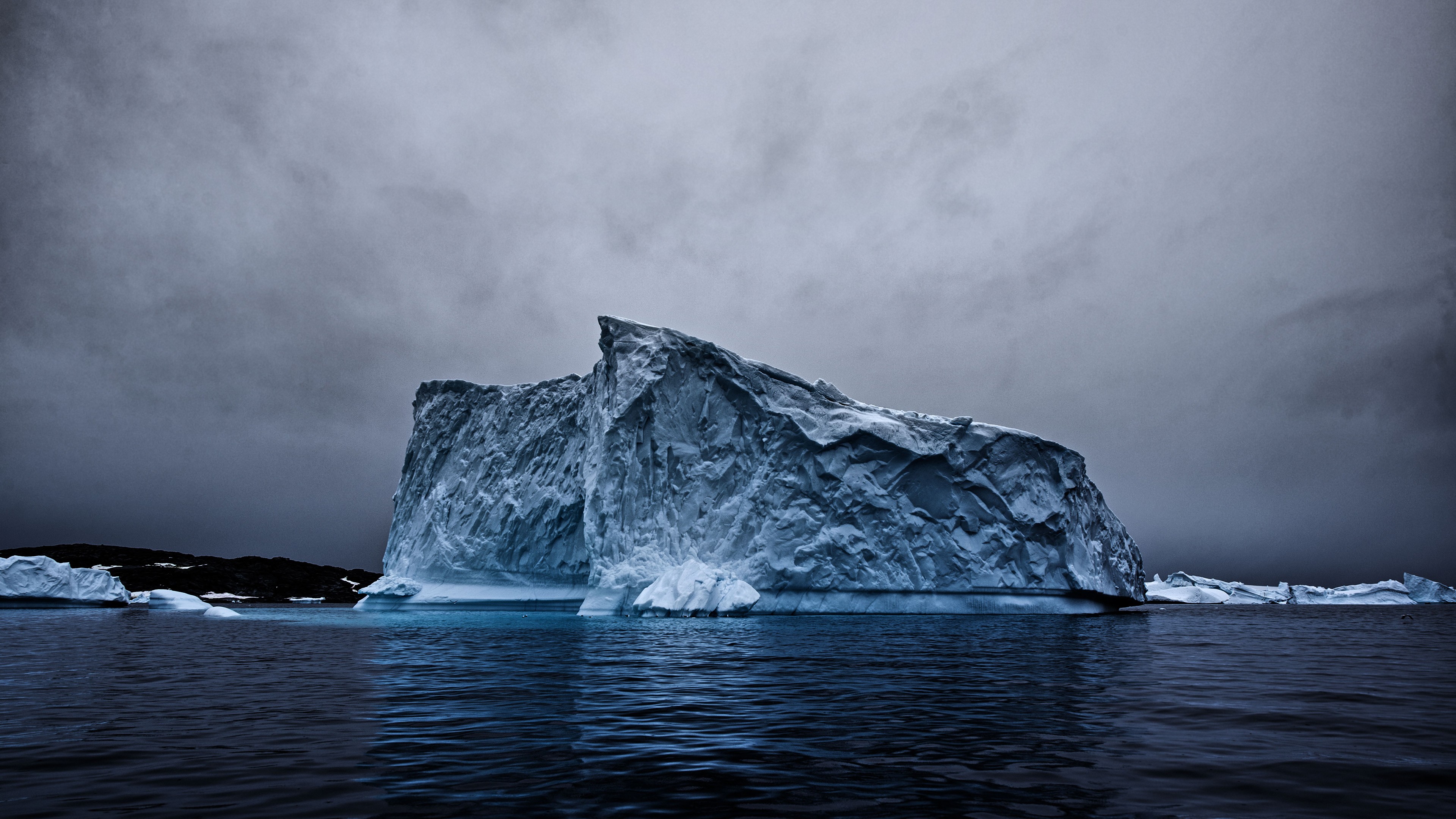 General 3840x2160 nature landscape ice iceberg snow reflection sea