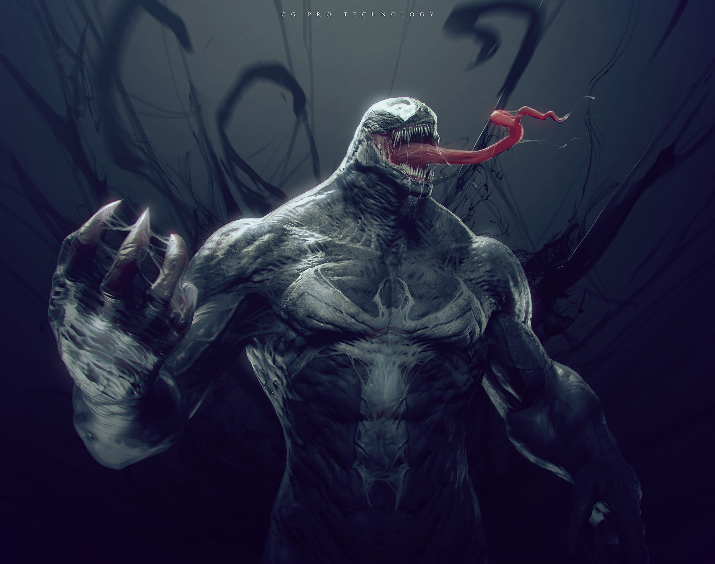 General 2280x1800 fantasy art digital art Venom Spider-Man Marvel Comics