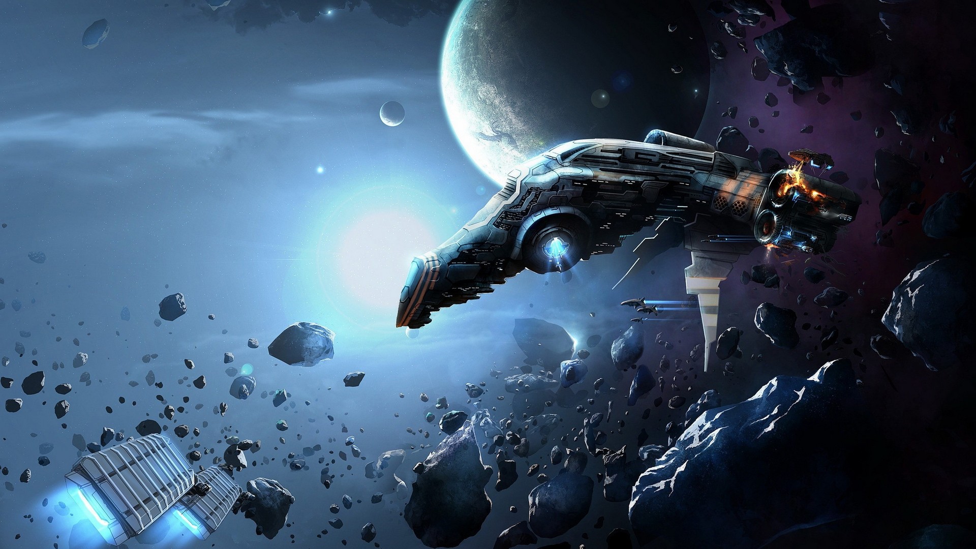 General 1920x1080 EVE Online PC gaming science fiction video game art vehicle spaceship planet